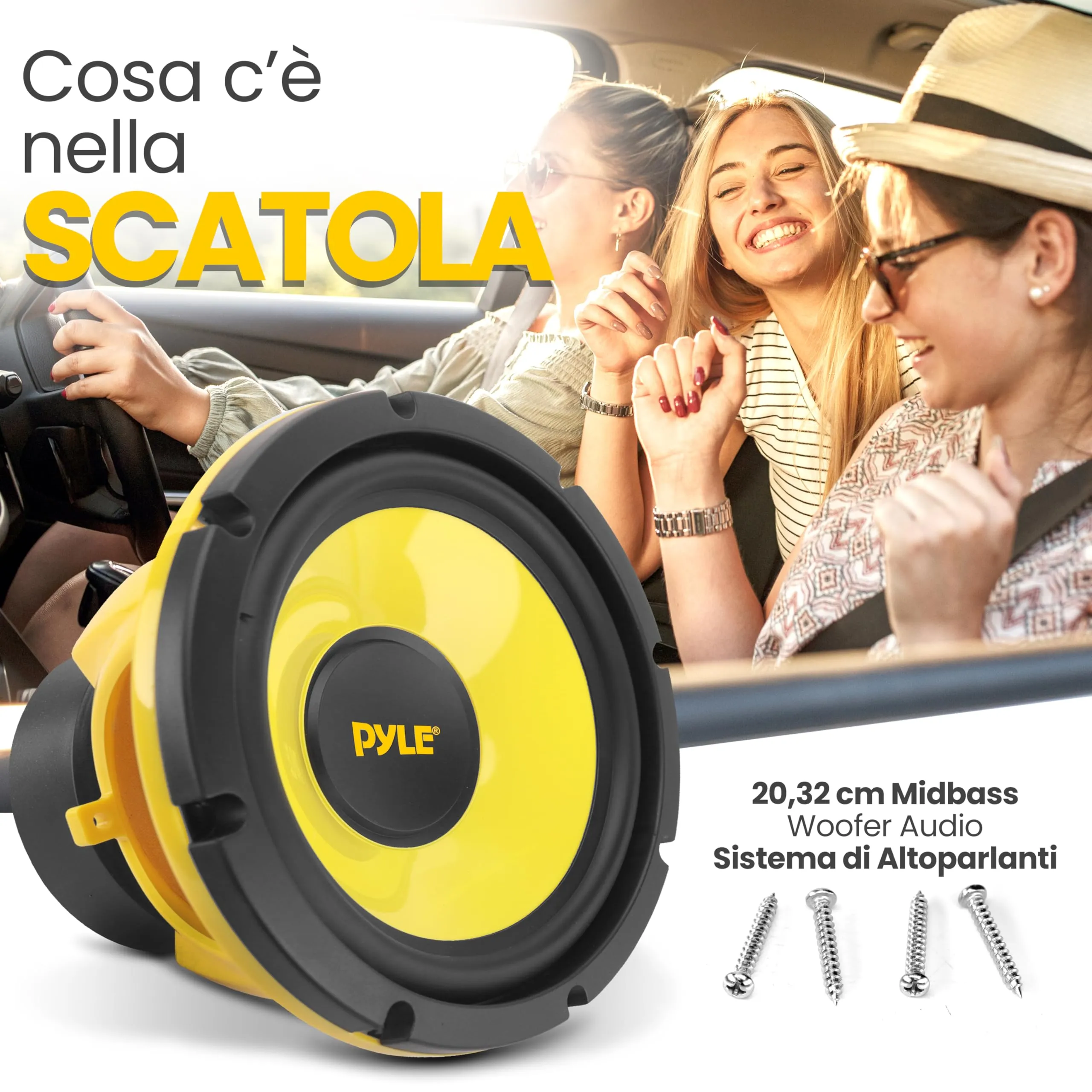 Pyle PLG81 Subwoofer Auto 20 cm 400W 4Ω - immagine 2