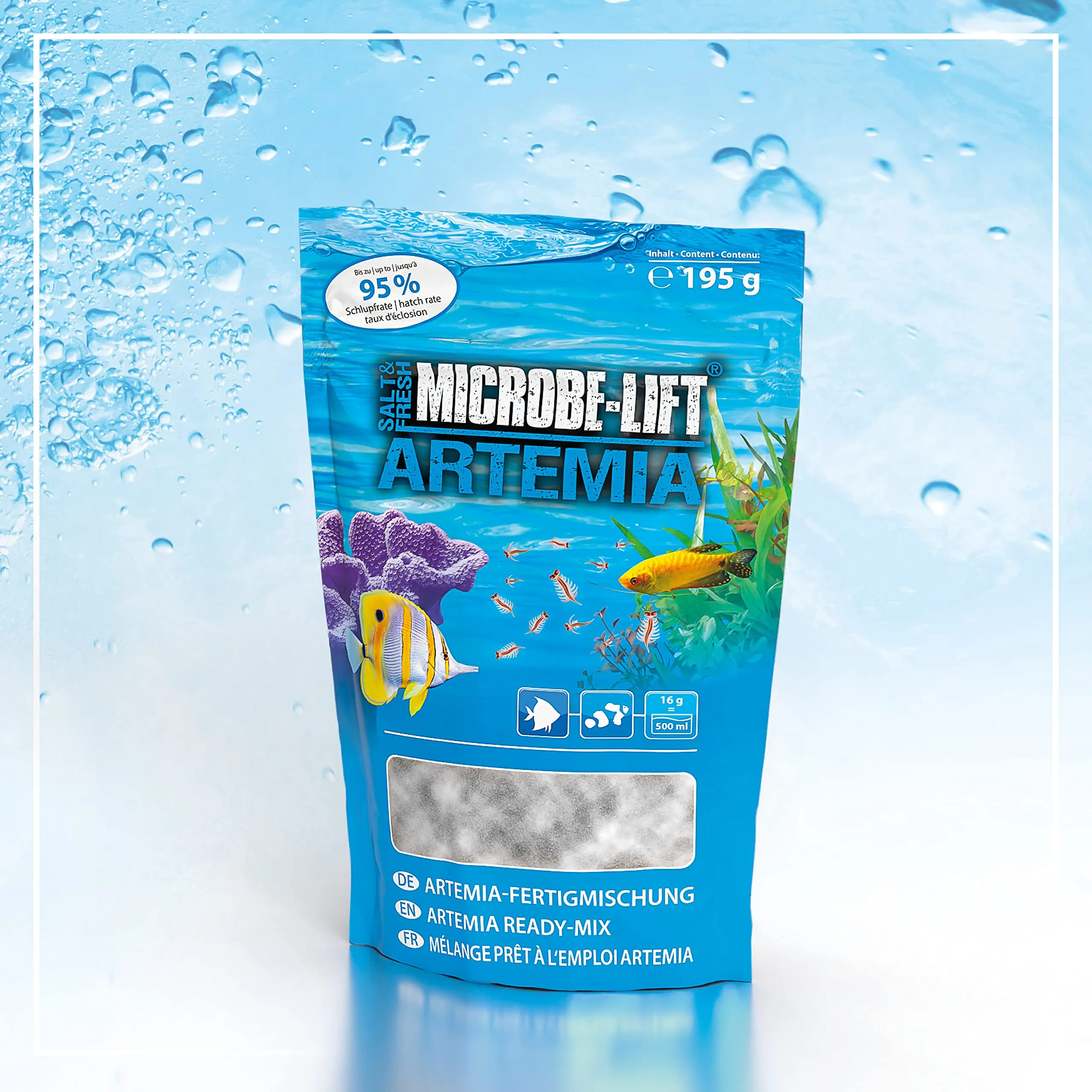 ARKA Uova di Artemia con Sale, Kit Schiusa Cibo Vivo per Pesci Acquario, 195 g - immagine 5