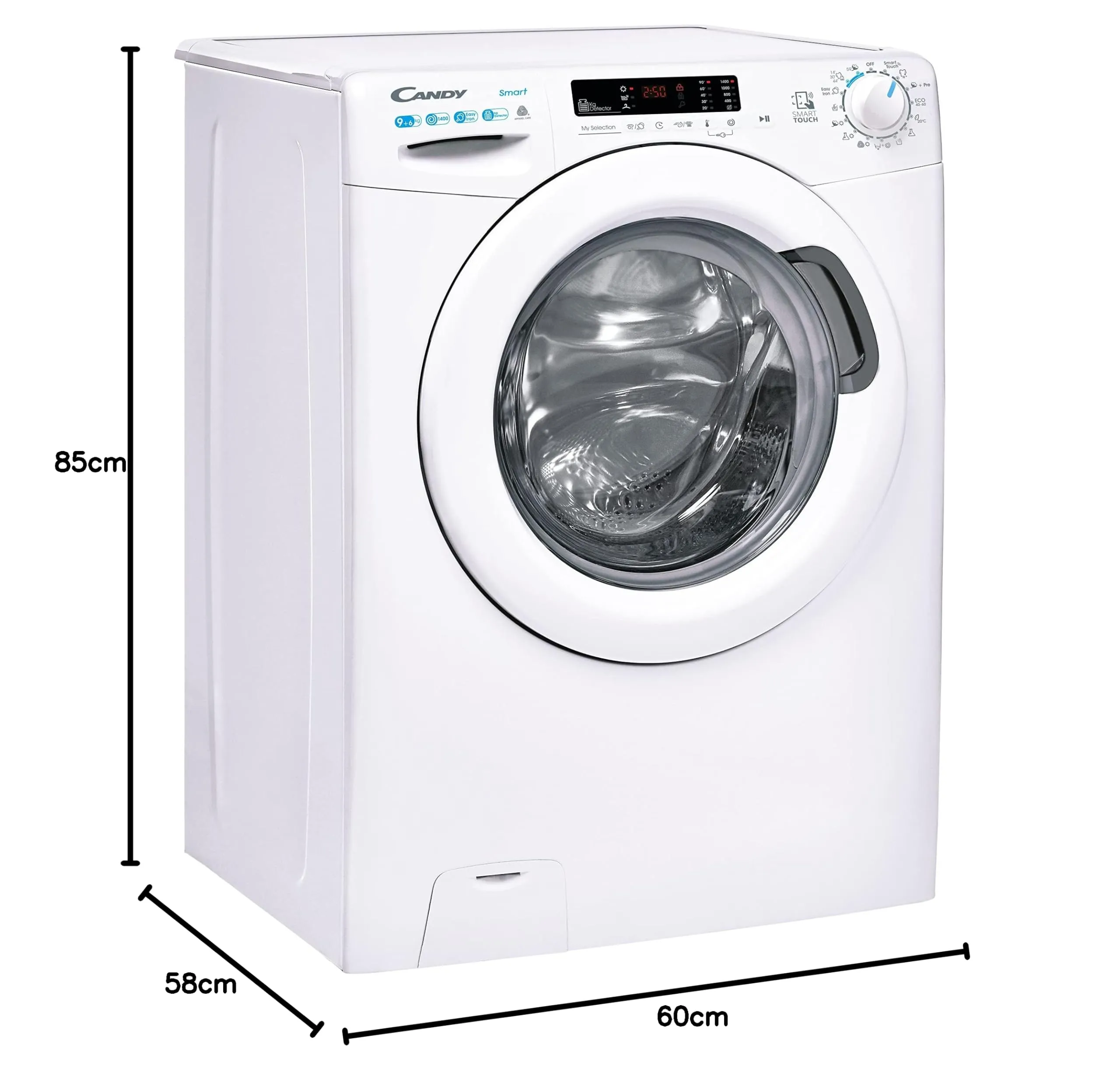 Candy CSWS 4962DWE/1-S Lavasciuga 9+6 Kg, 1400 Giri, Bianca, Classe C - immagine 5