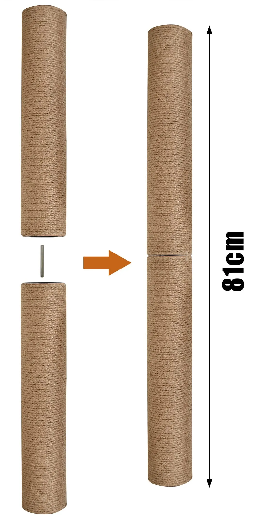 Shunwige Lizi fashion 1031 Tiragraffi di ricambio per albero di gatto, 2 Pezzi, 40.5cm, M8 - immagine 5