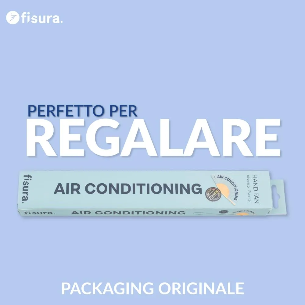 Fisura Ventaglio in Legno e Tessuto, Blu, 42,5 x 23 cm - immagine 7