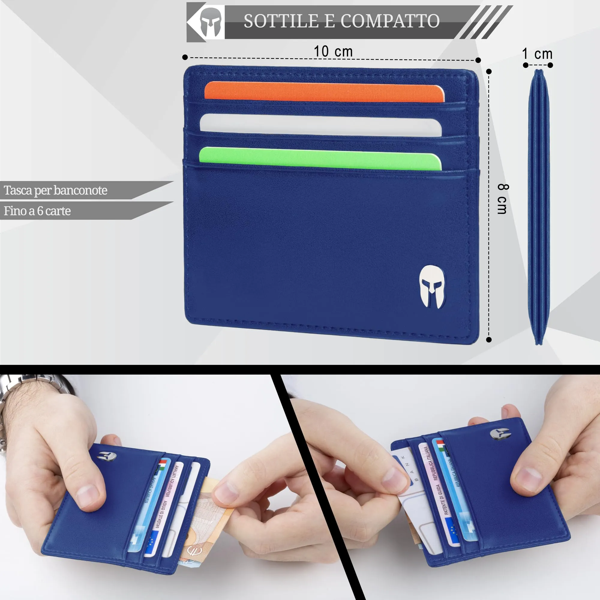 Spartano Porta Carte di Credito Uomo con Protezione RFID - Ares - immagine 3
