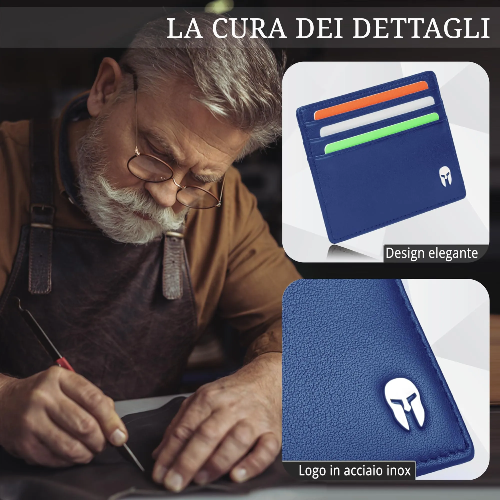 Spartano Porta Carte di Credito Uomo con Protezione RFID - Ares - immagine 7