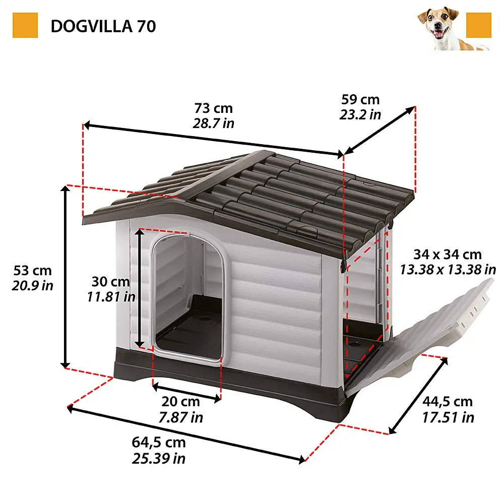Ferplast Dogvilla 70 Casetta per Cani, 73 x 59 x 53 cm - immagine 2