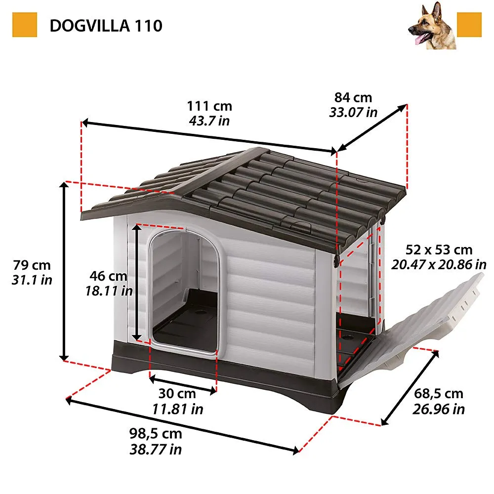 Ferplast Dogvilla 110 Casetta per Cani, 111 x 84 x 79 cm - immagine 2