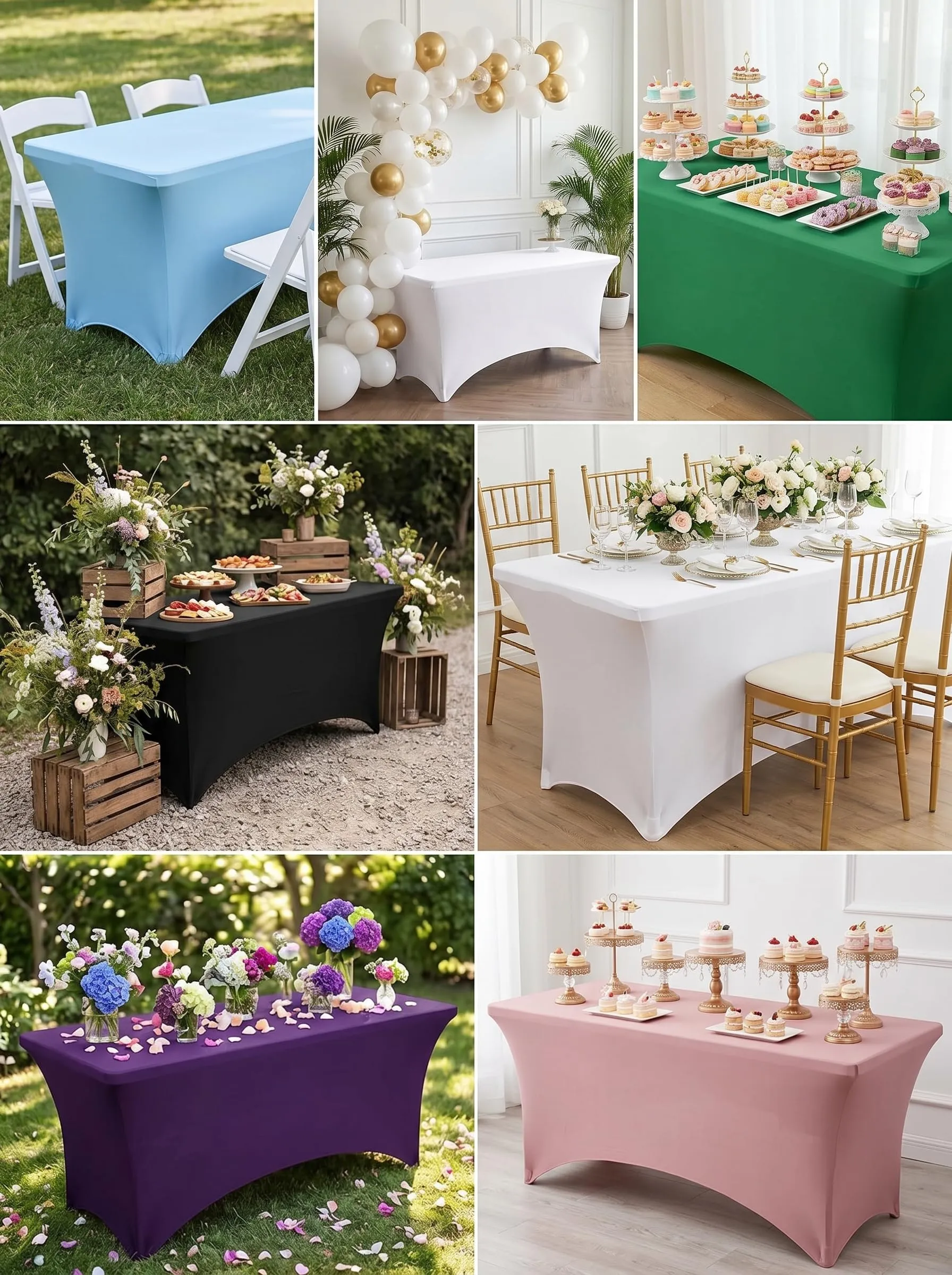Utopia Kitchen Tovaglia Estensibile in Poliestere e Spandex, 8 Piedi (244 cm), Nero - immagine 9