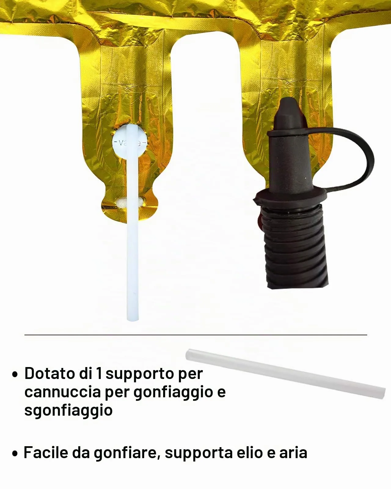 AULE Palloncino Numero 18 Oro, 101 cm, Foil Mylar - immagine 5