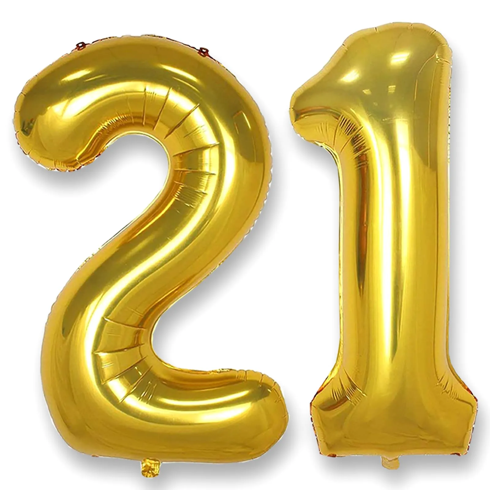 AULE Palloncino Numero 21 Oro, 101 cm - immagine 1