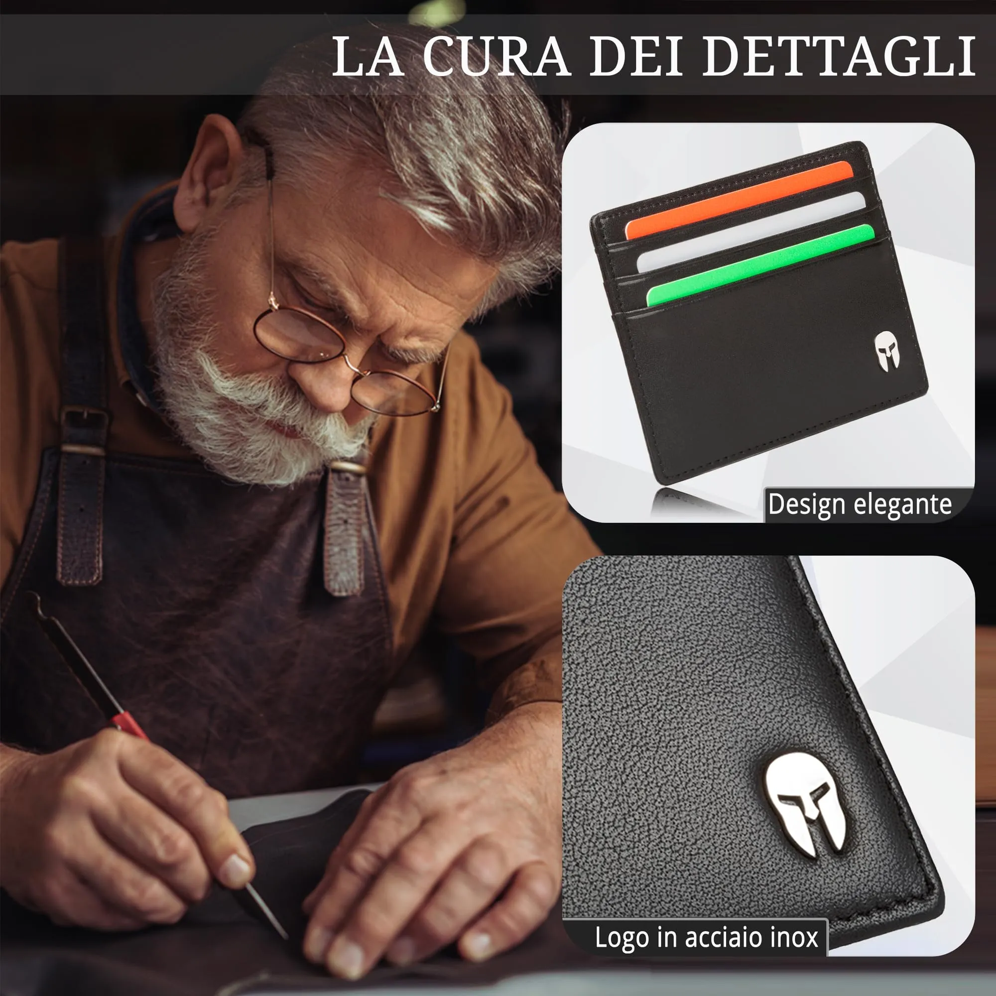 Spartano Ares Porta Carte di Credito Uomo con Protezione RFID - immagine 7