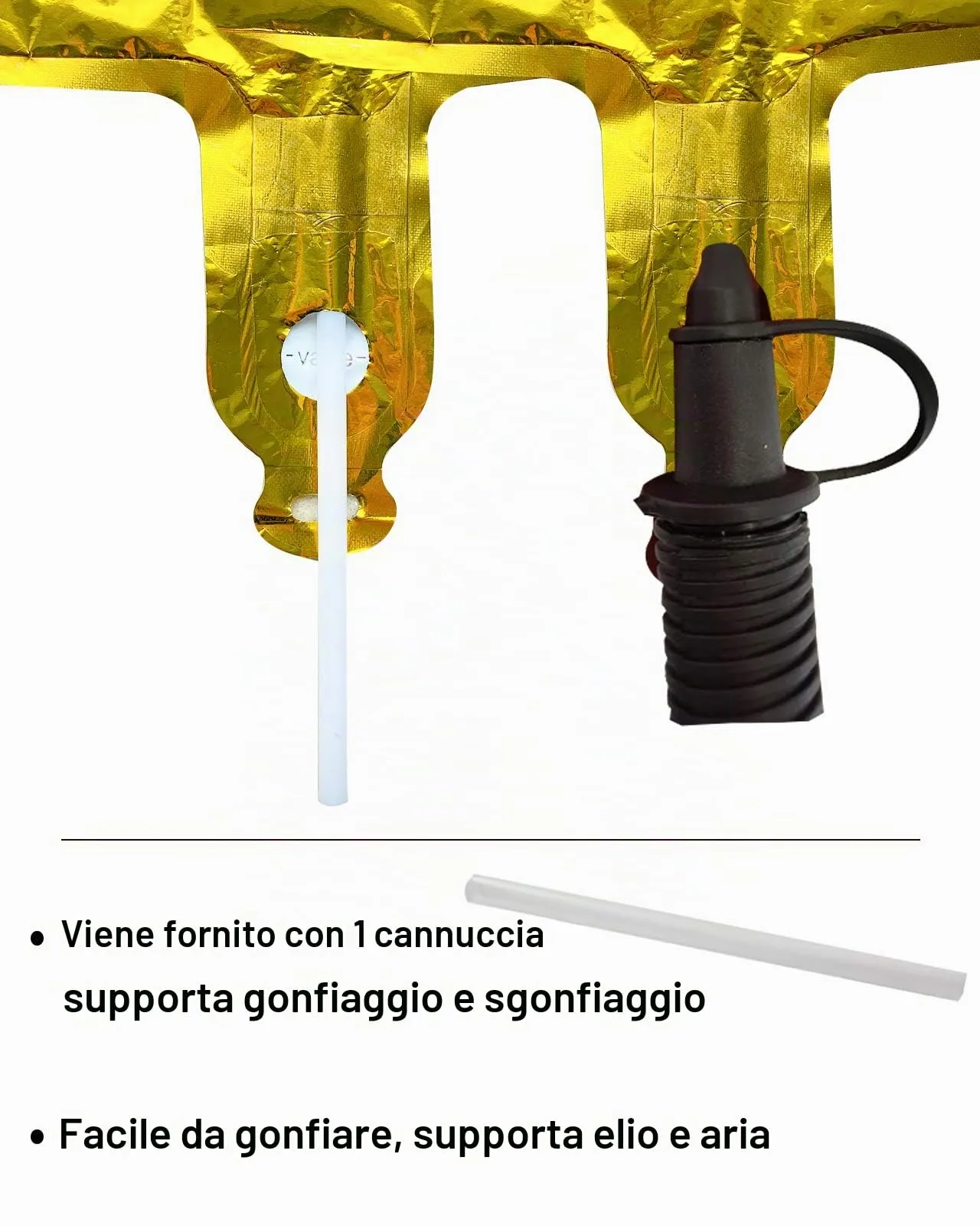 AULE Palloncino Numero 27 Oro, 101 cm - immagine 6