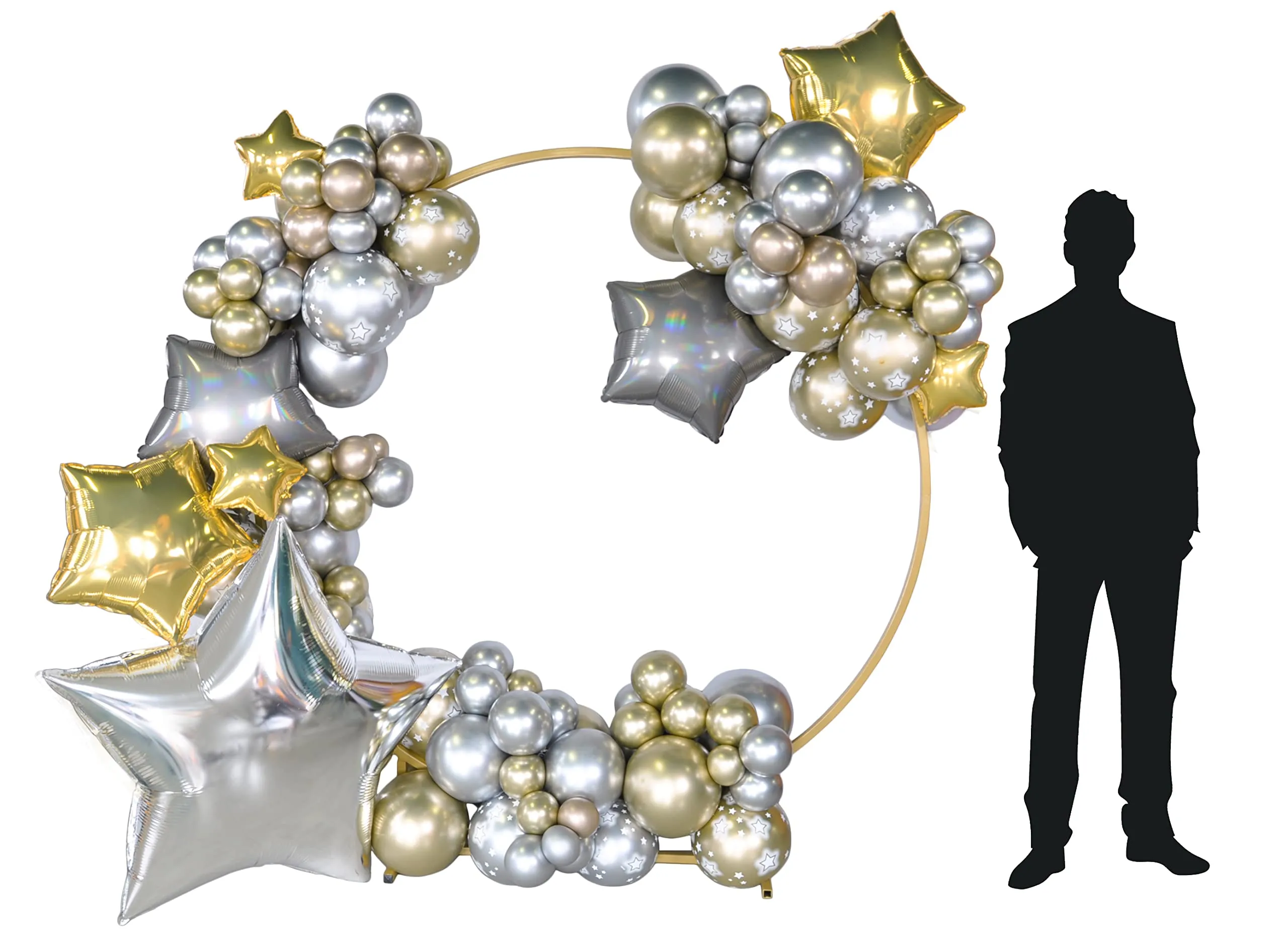 Ciao Palloncini Perlati in Lattice Naturale A50 (13cm / 5"), Argento Perlato, 100 pezzi - immagine 6