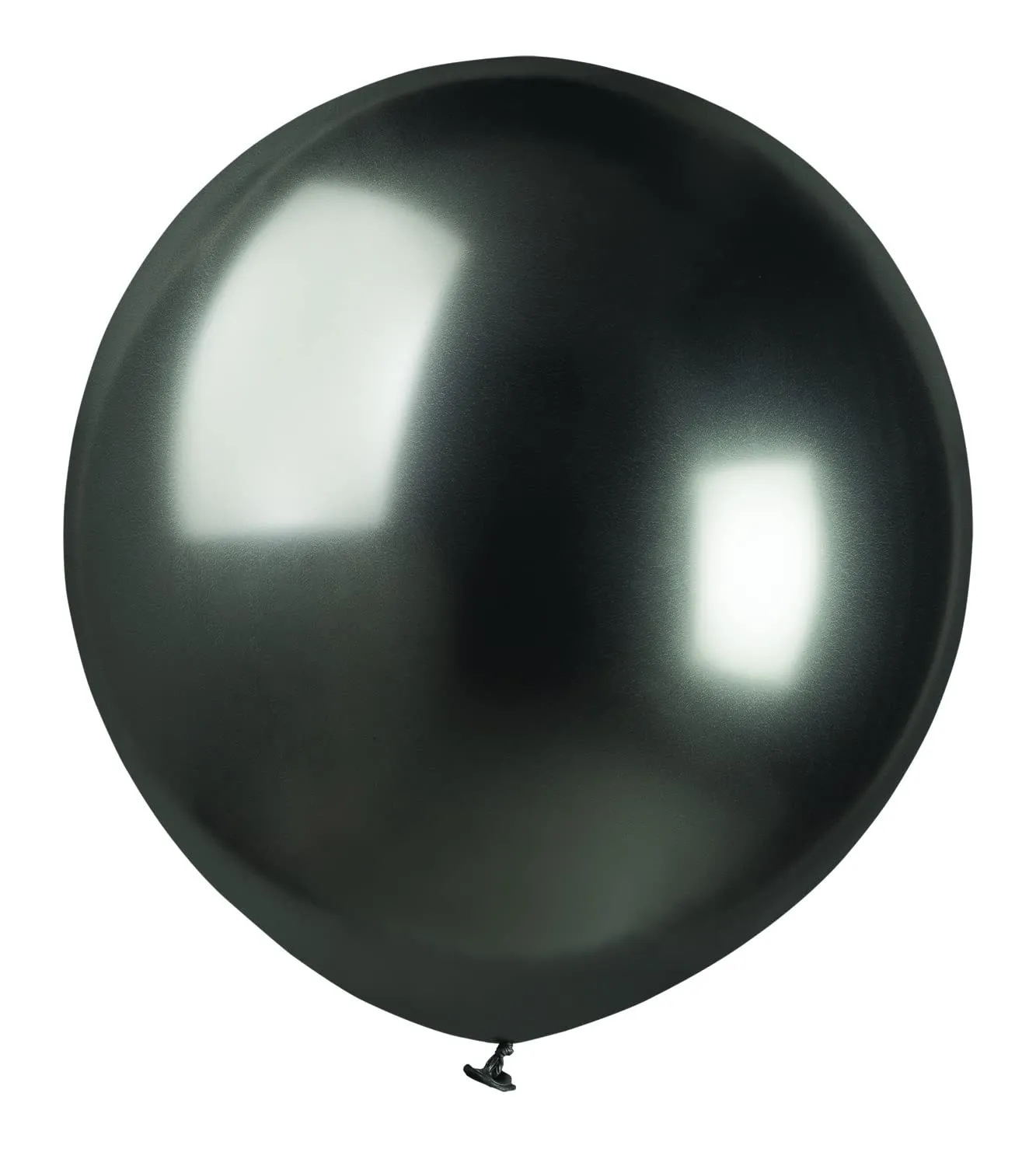 Ciao Busta 25 palloncini metallizzati in lattice naturale G150 (Ø 48cm / 19"), nero metallizzato - immagine 1