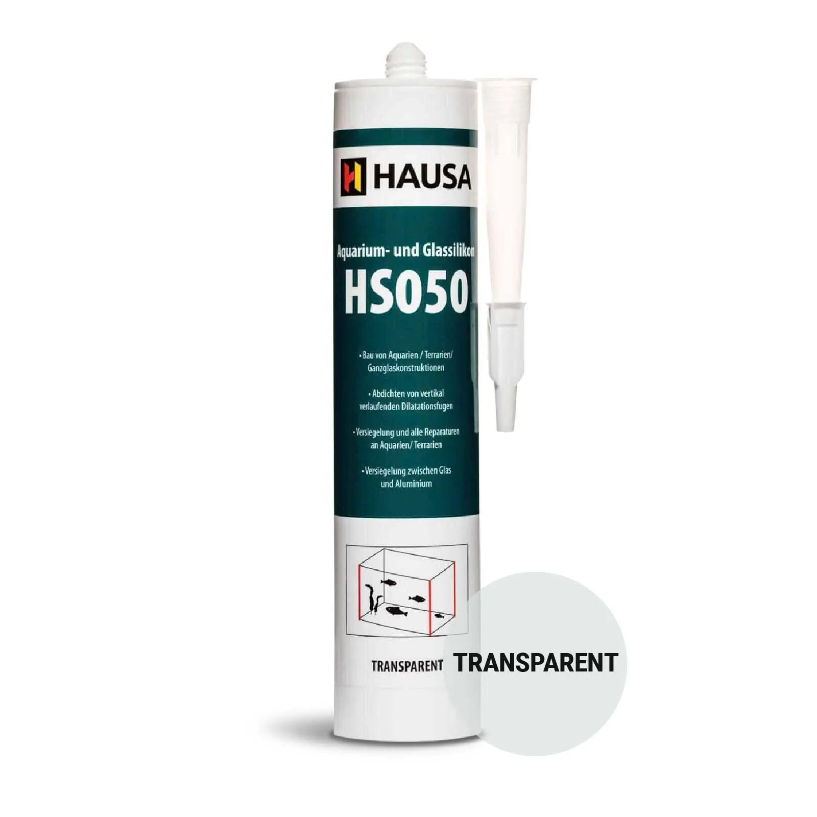 Hausa Silicone per Acquario e Vetro HS050, Trasparente, 5 x 310 ml - immagine 6