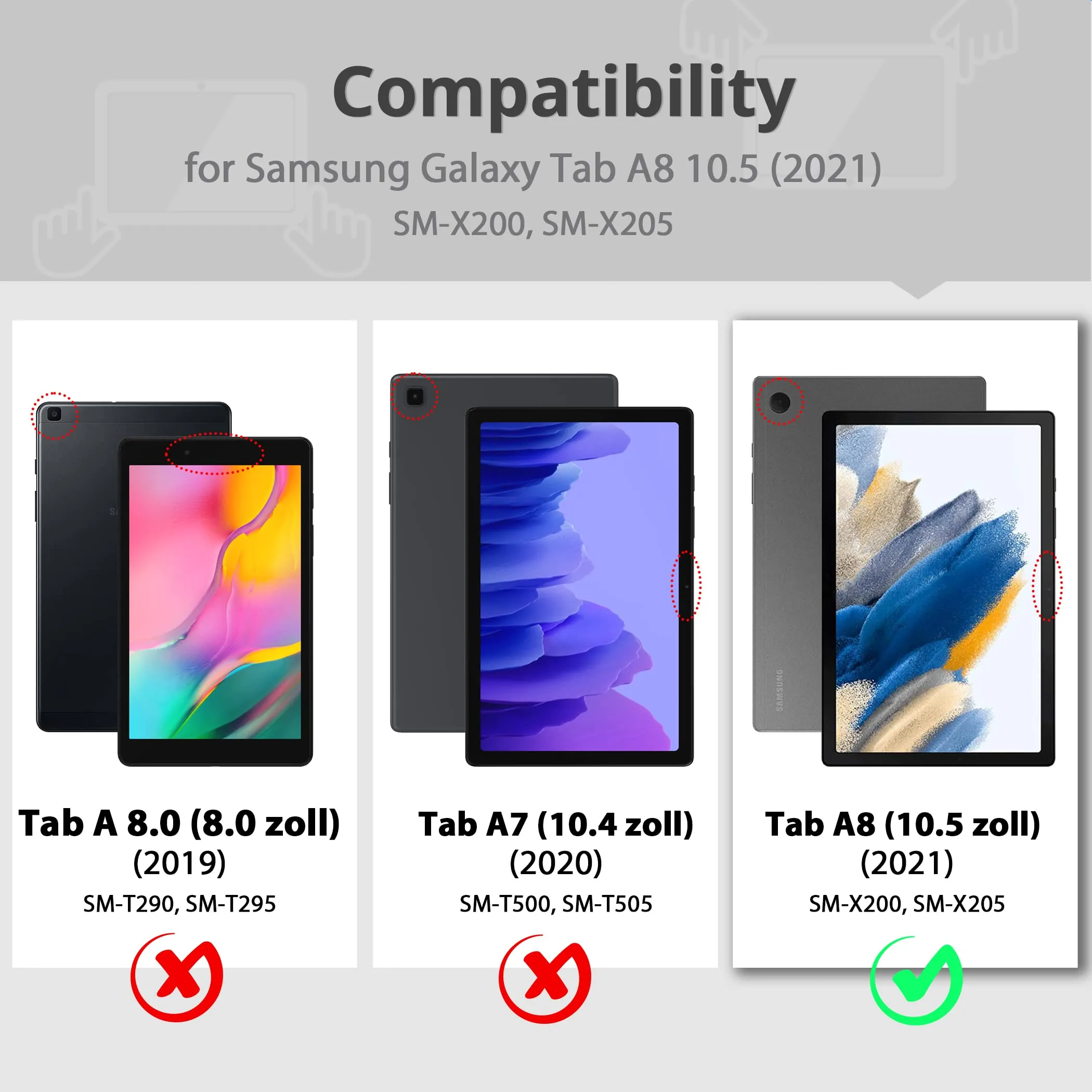 EasyAcc Custodia per Samsung Galaxy Tab A8 10.5 Pollici - immagine 2