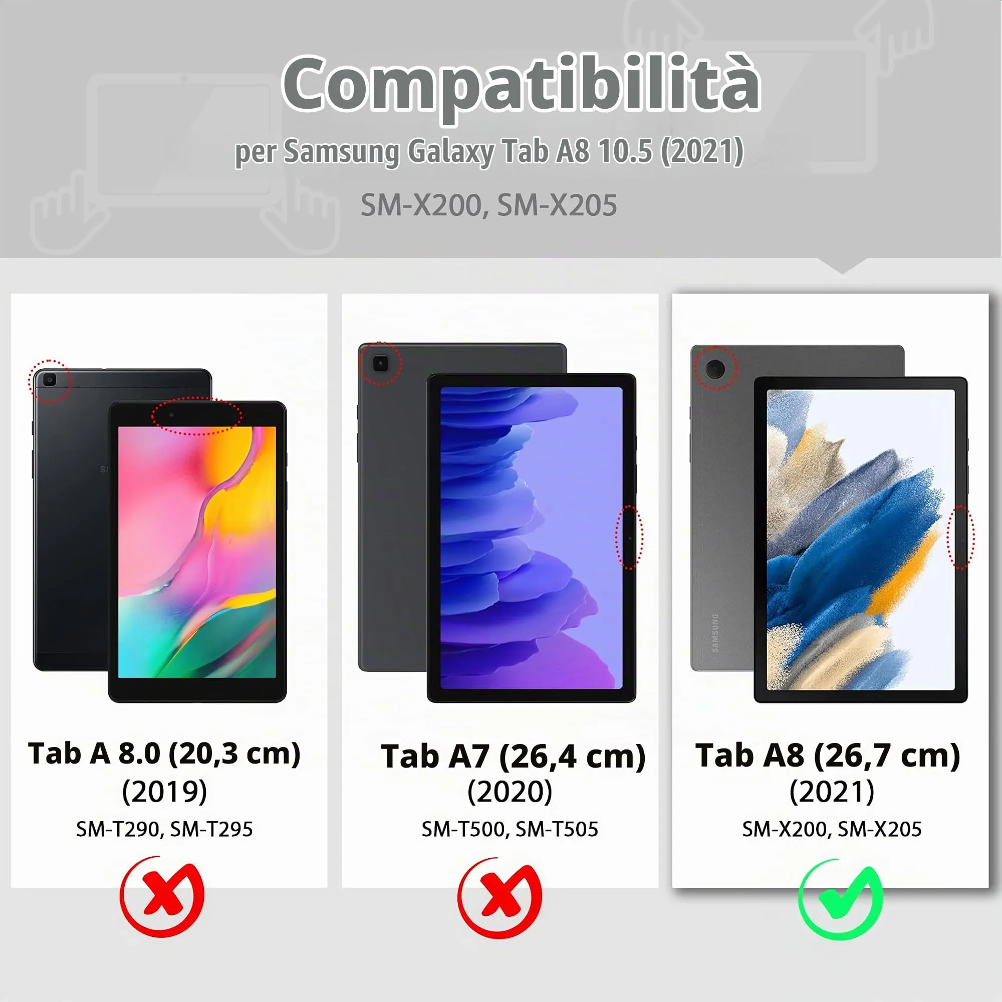 EasyAcc Custodia per Samsung Galaxy Tab A8 10.5 Pollici - immagine 2