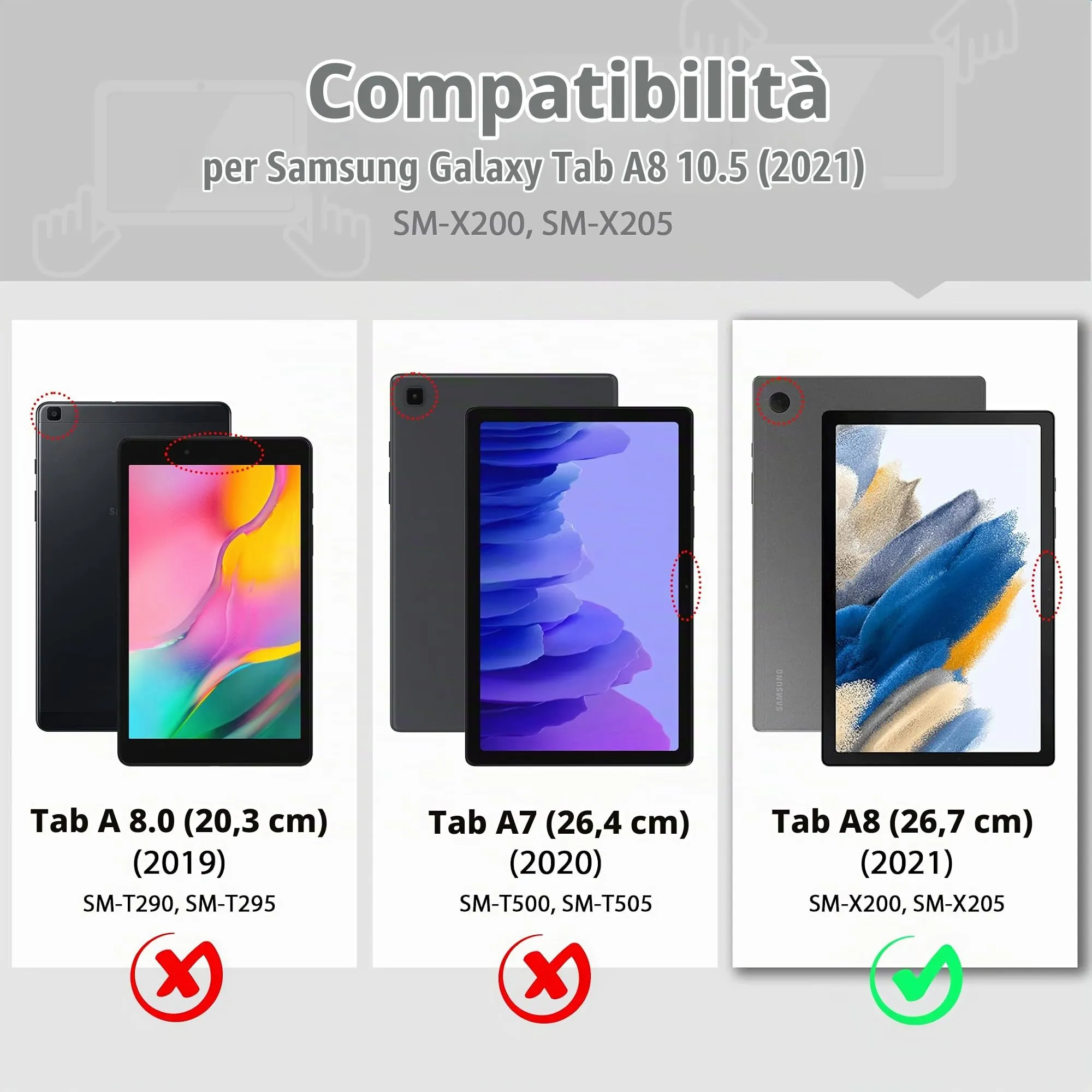EasyAcc Custodia per Samsung Galaxy Tab A8 10.5 Pollici - immagine 2