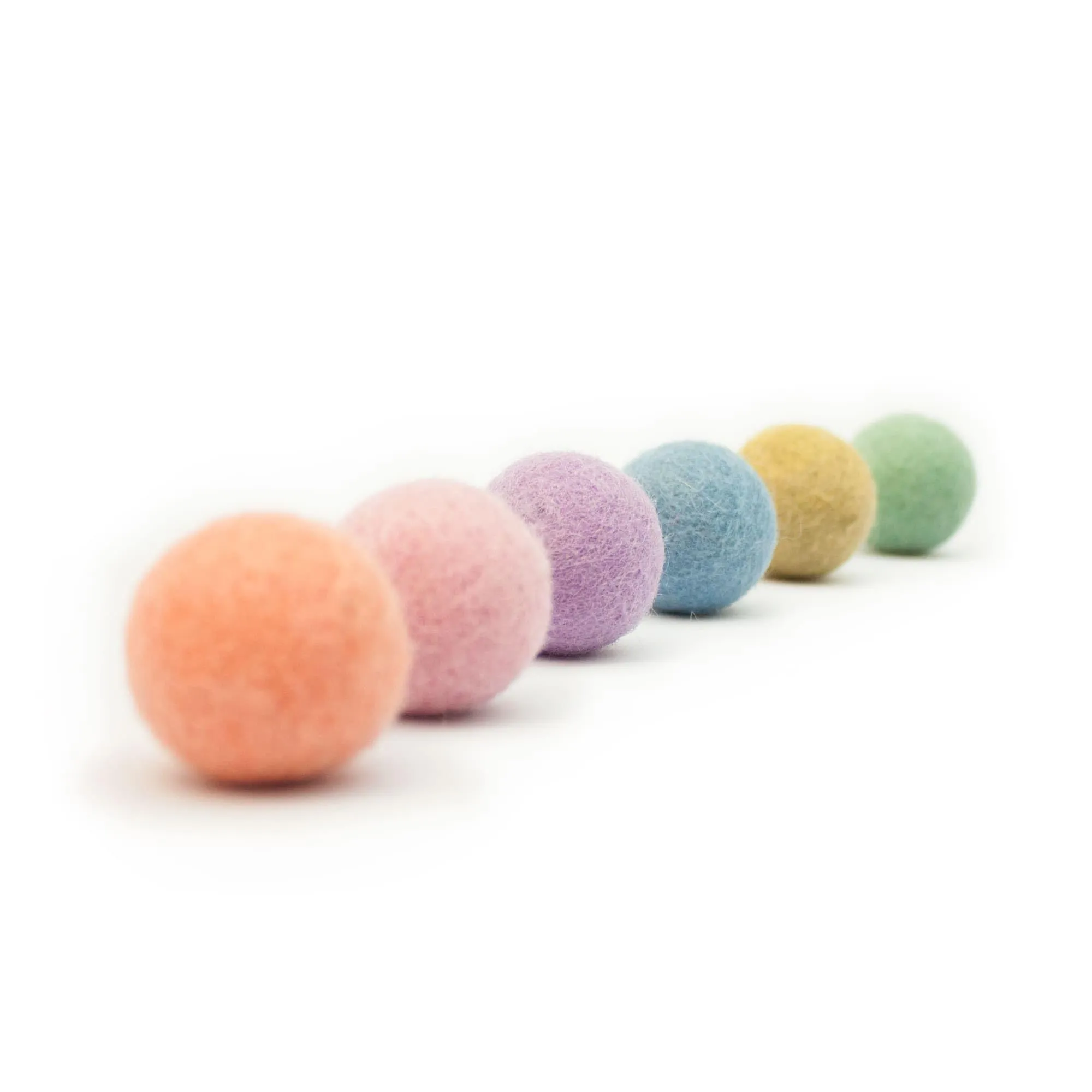 LucyBalu Rainbow Balls Palline in feltro di lana naturale per gatti - immagine 7