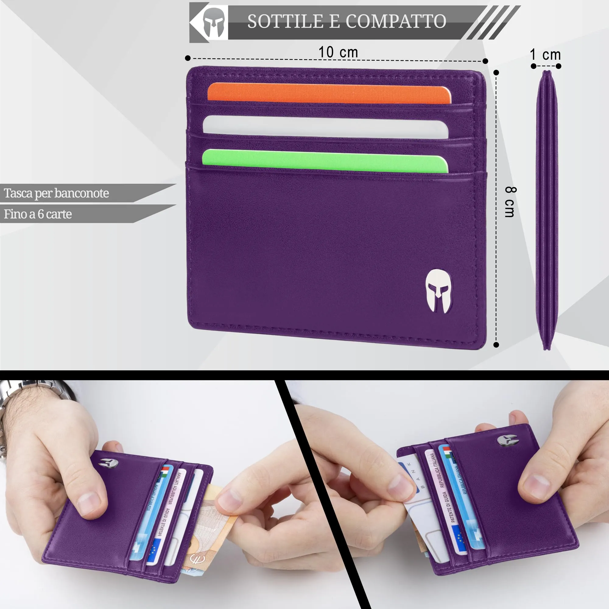 SPARTANO Porta Carte di Credito Uomo con Protezione RFID Ares - immagine 3