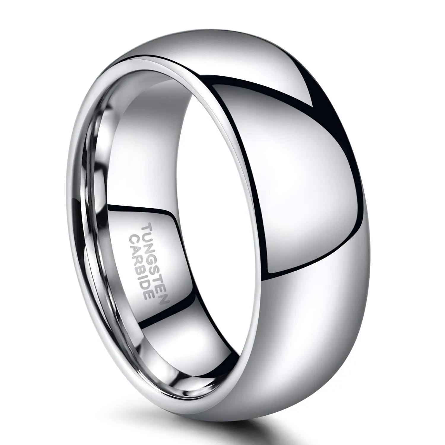 Zakk Anelli in Tungsteno Lucido Unisex 8mm - immagine 2