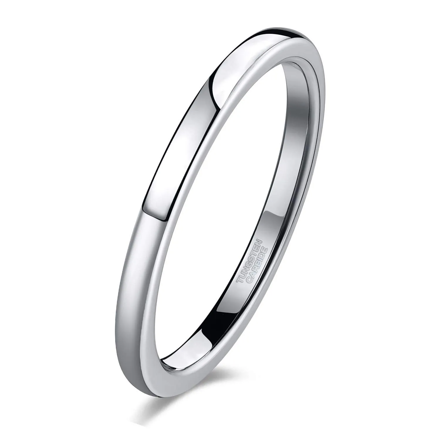 Zakk Anelli in Tungsteno Lucido per Donna e Uomo, 2mm - immagine 1