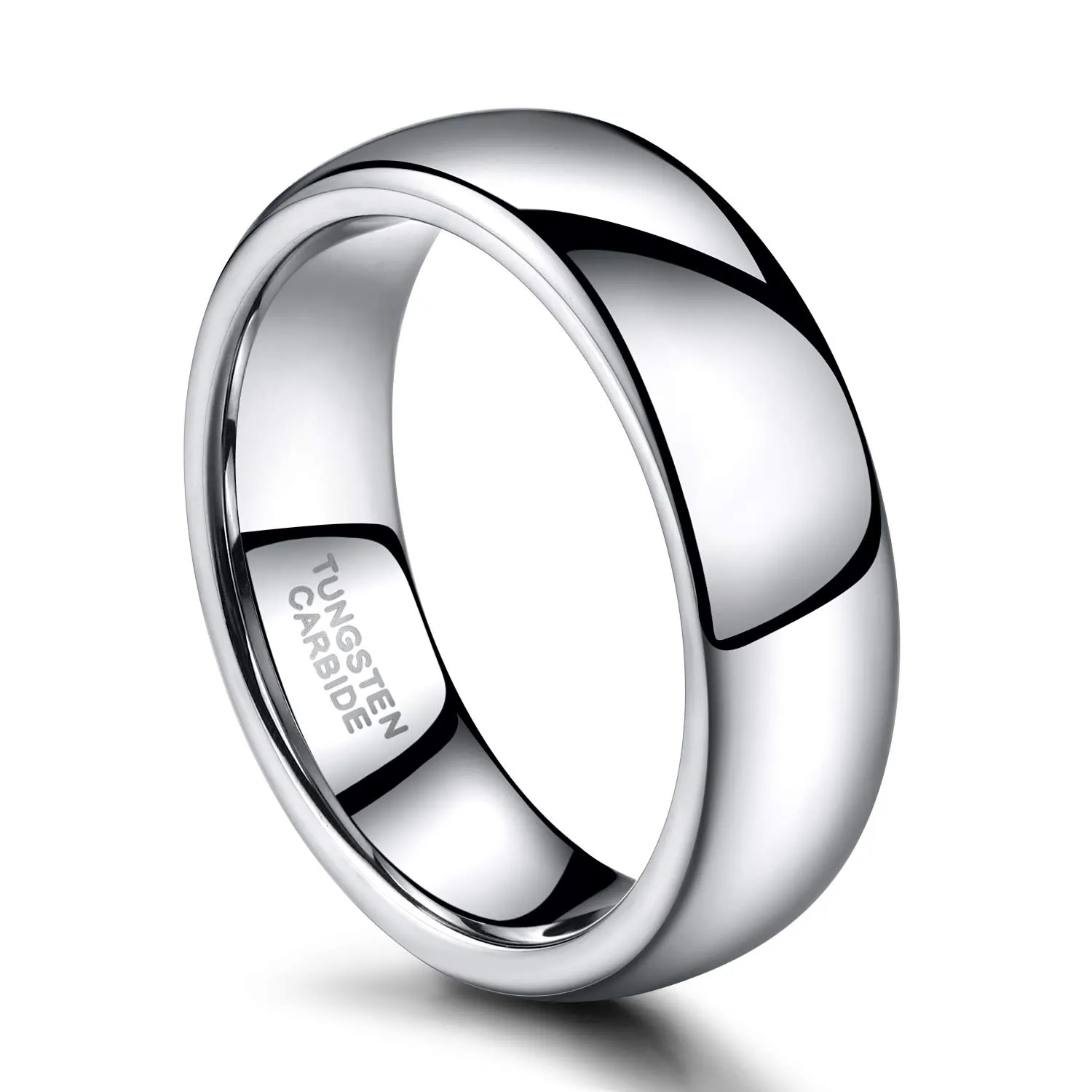 Zakk Anello in Tungsteno Lucido Unisex 6mm, 57 (18.1) - immagine 2