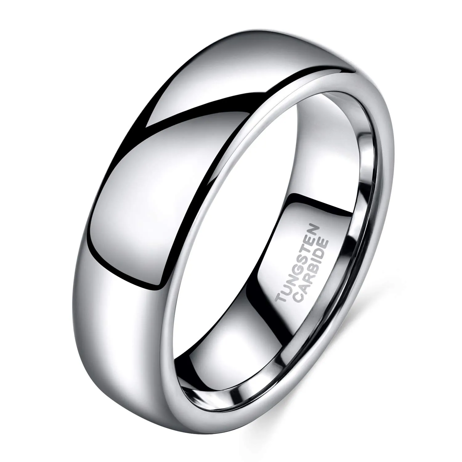 Zakk Anelli in Argento Tungsteno Lucido 6mm, 66 (21.0) - immagine 1