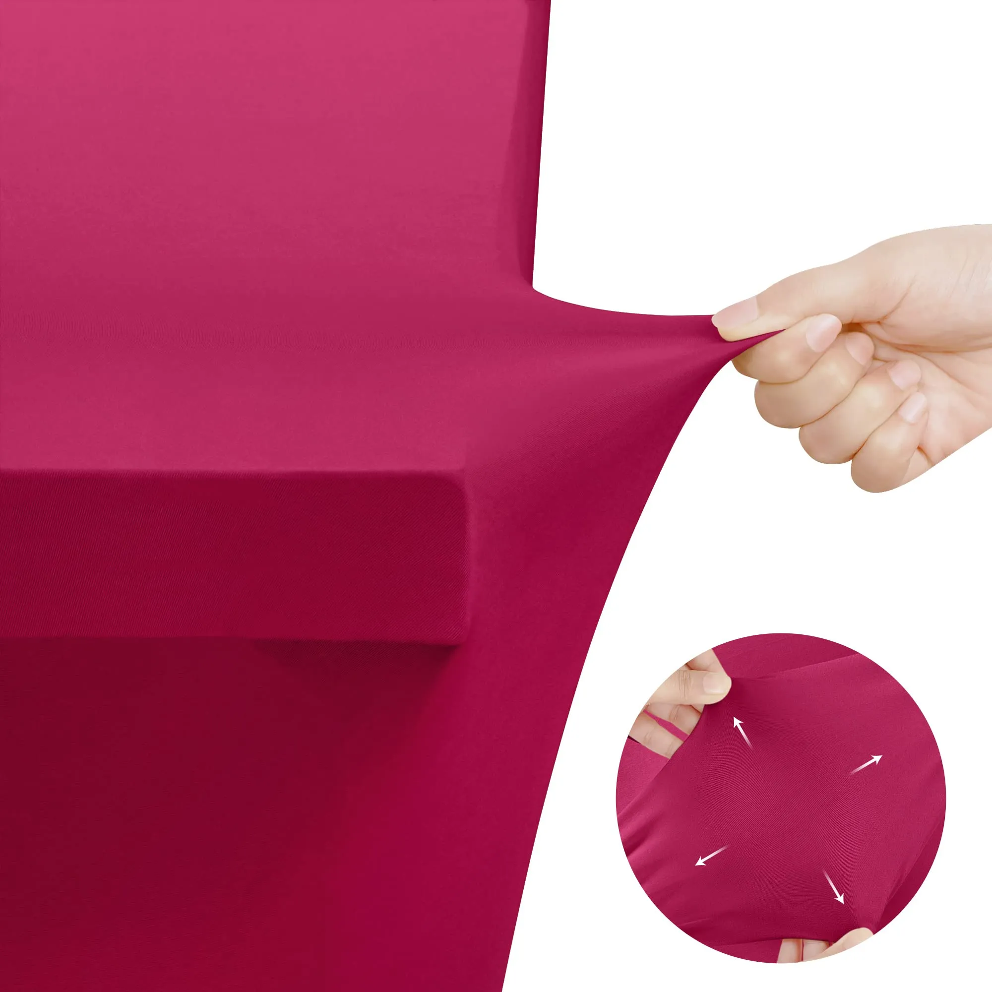 Utopia Kitchen Tovaglia Estensibile in Poliestere e Spandex, 6 Piedi (183 cm), Fucsia, Confezione da 2 - immagine 6
