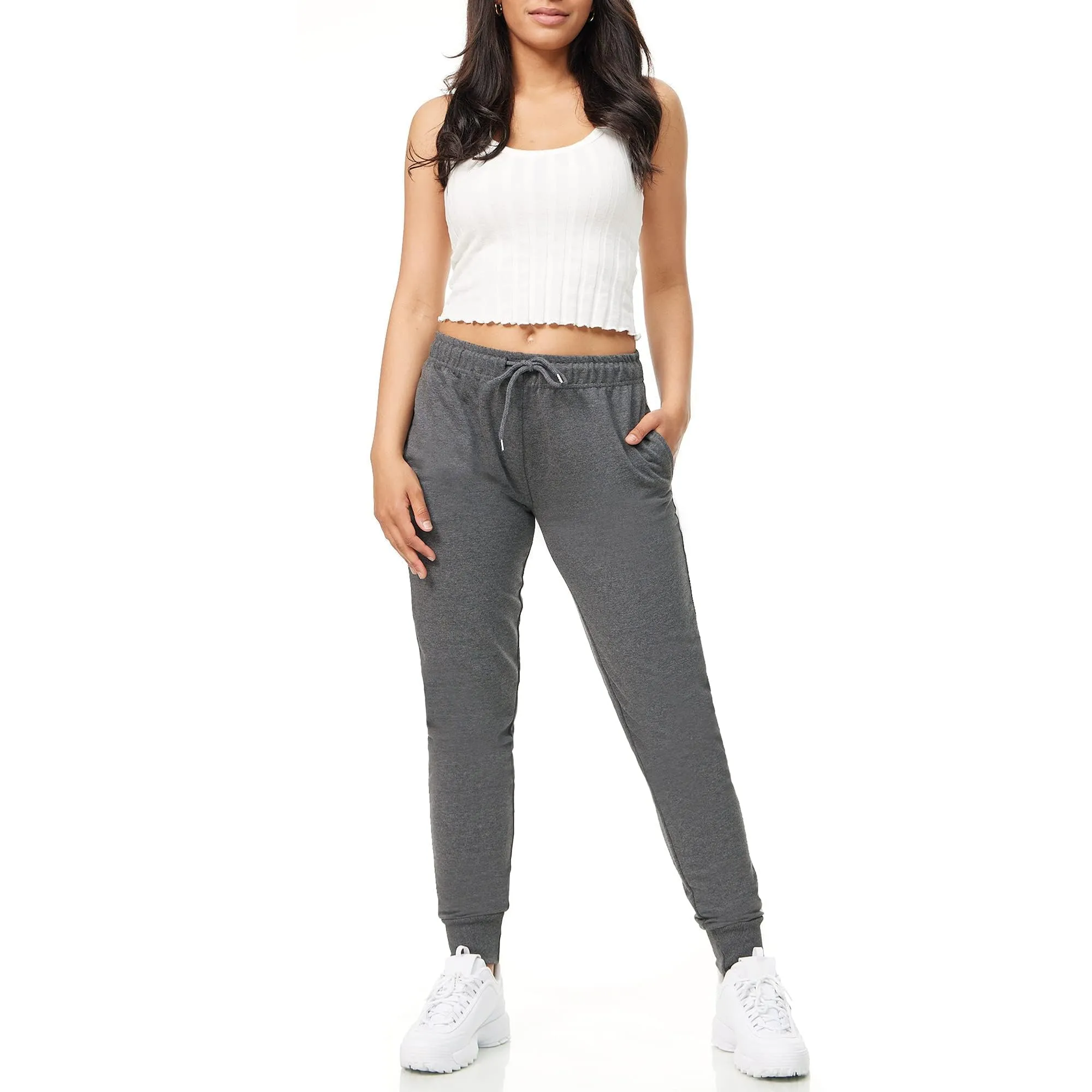 ROSS CAMP Jogging Donna in Cotone Pantaloni Sportivi Lunghi - immagine 2