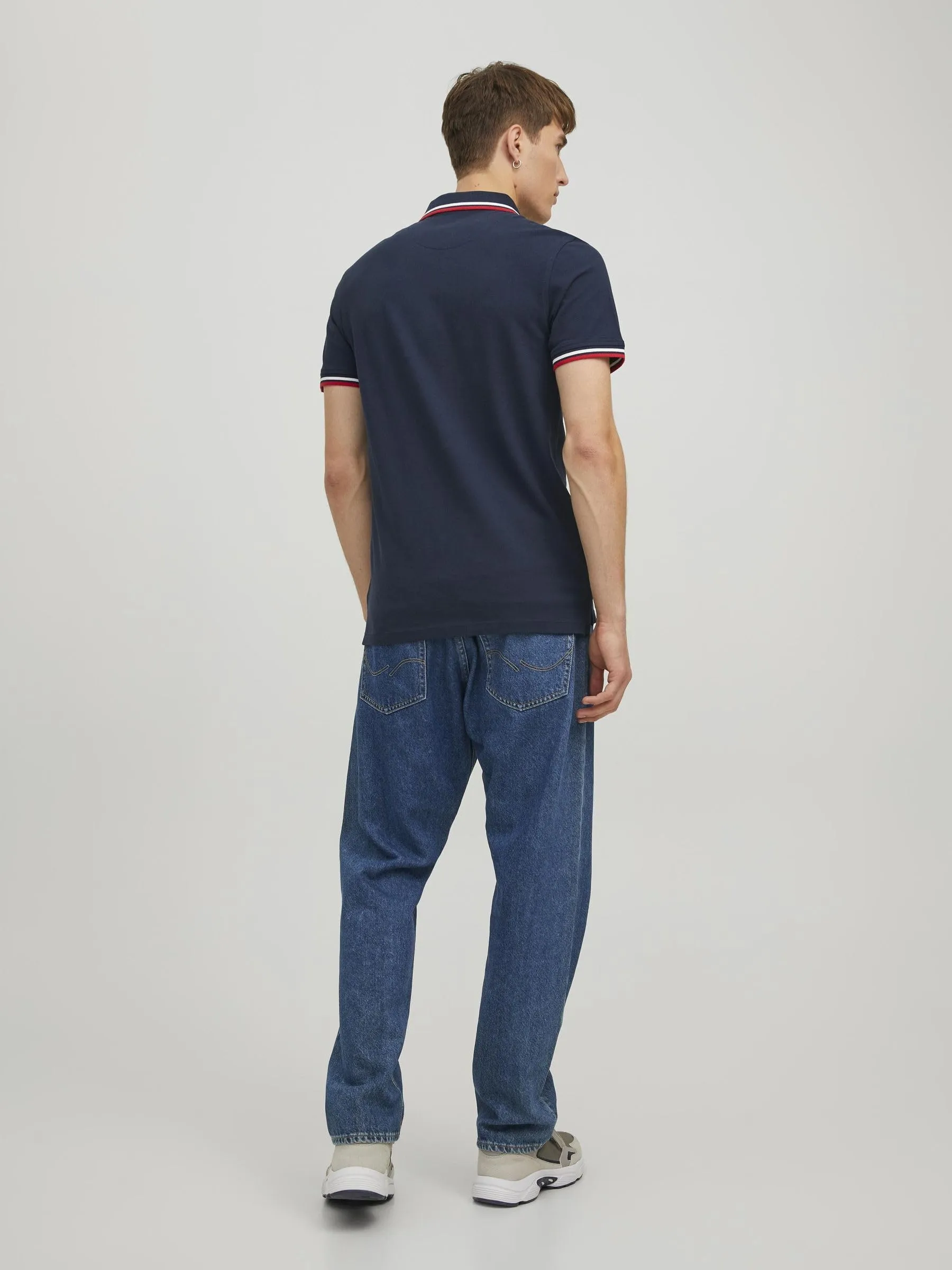 JACK & JONES Jjepaulos Polo SS Noos Maglietta Uomo Grigio XL - immagine 3