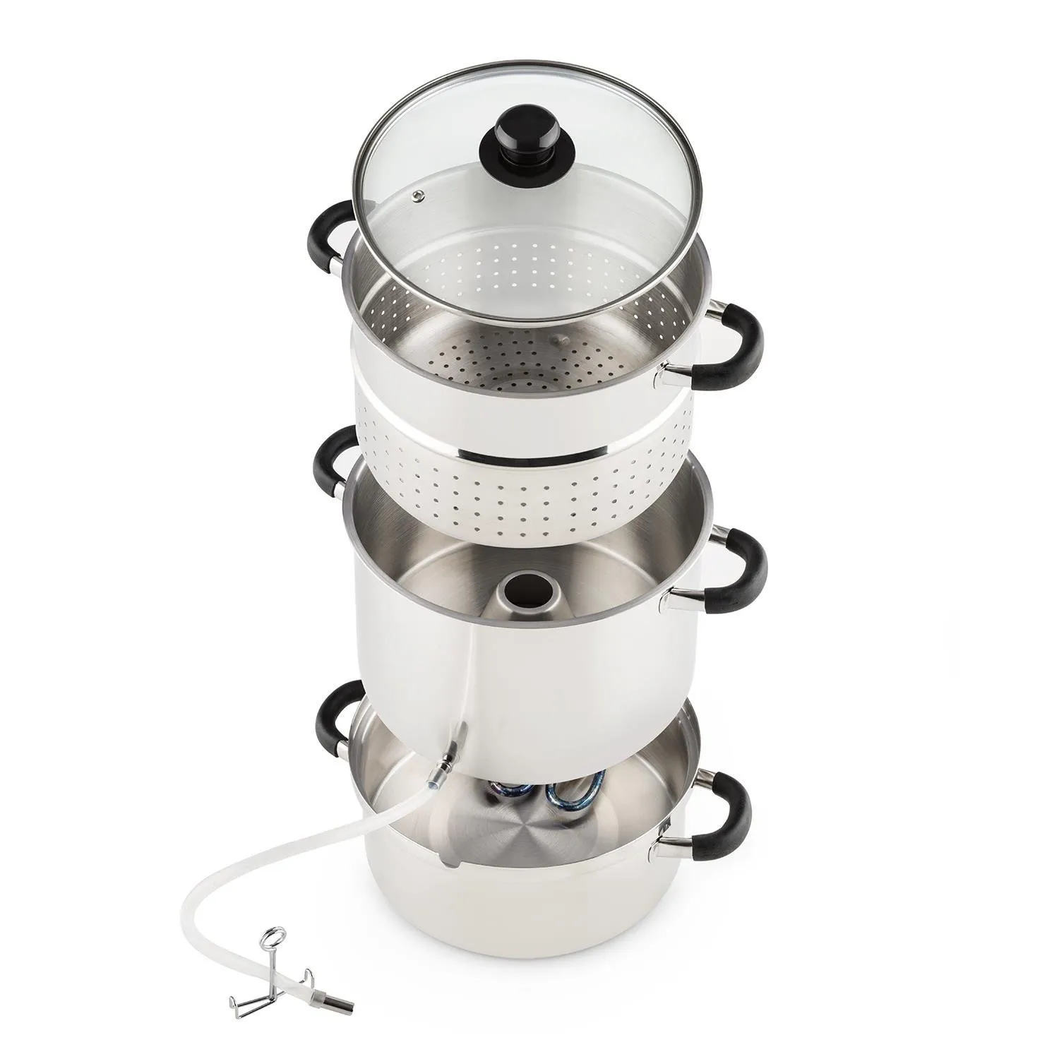 Klarstein Applebee Estrattore di Succo a Vapore Elettrico, 1500 Watt, 8 Litri, Acciaio - immagine 4