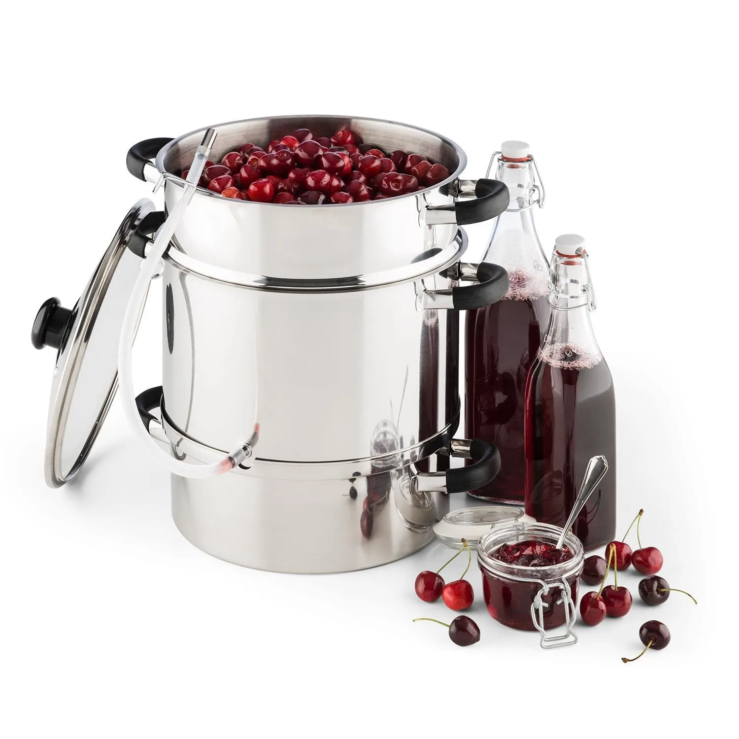Klarstein Applebee Estrattore di Succo a Vapore Elettrico, 1500 Watt, 8 Litri, Acciaio - immagine 7