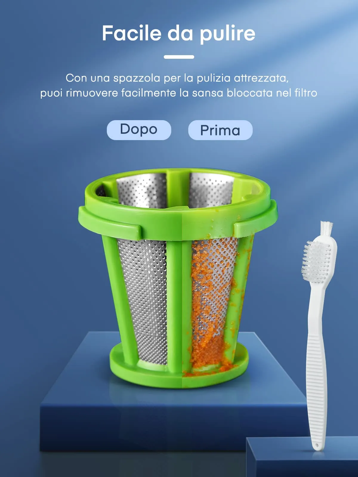 Housnat Estrattore di Succo a Freddo, Motore Silenzioso con Funzione Inversa, HOUSNAT-AMR521 - immagine 3