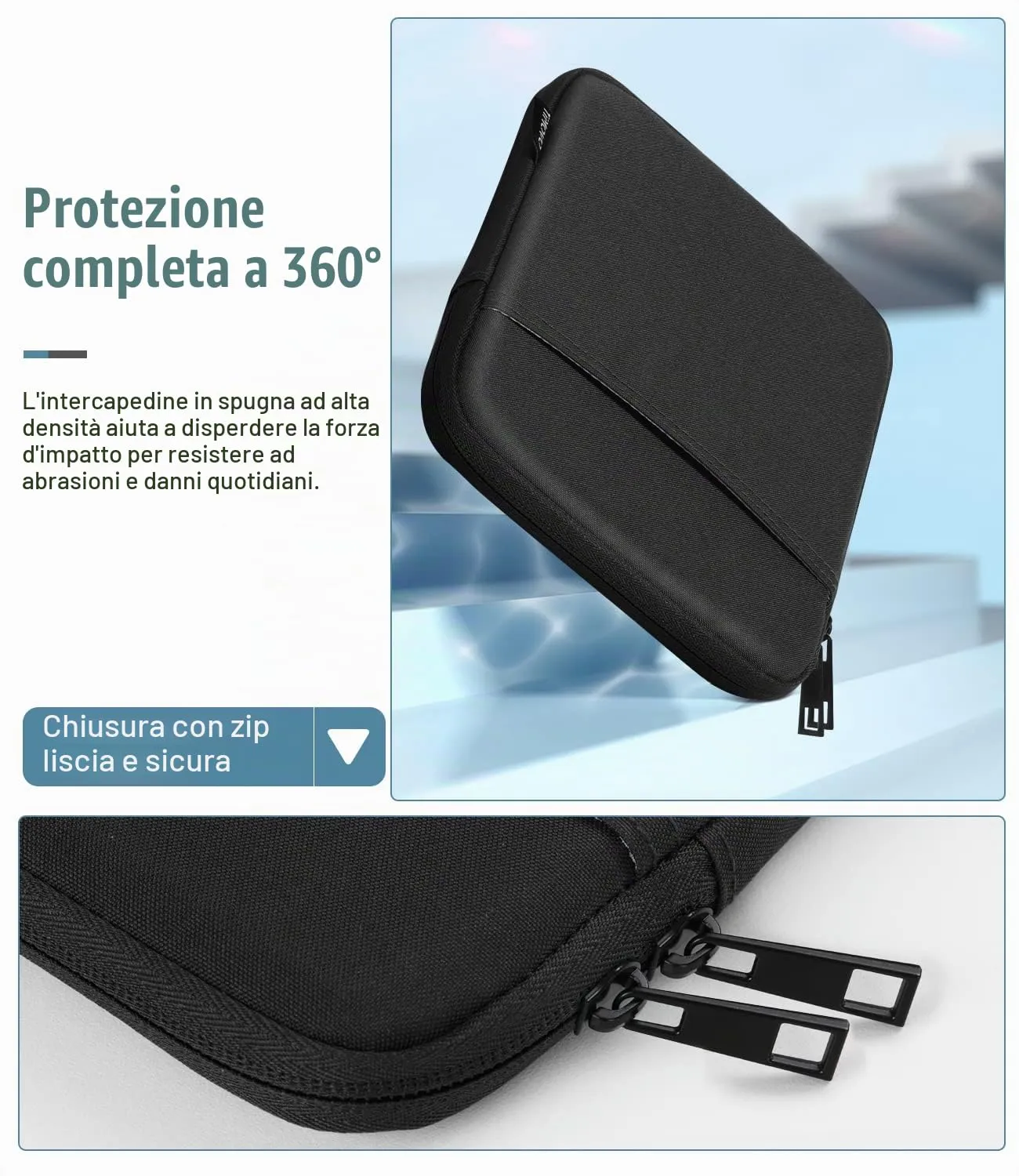 TiMOVO Custodia per Tablet 7-8 Pollici, Nero - immagine 5