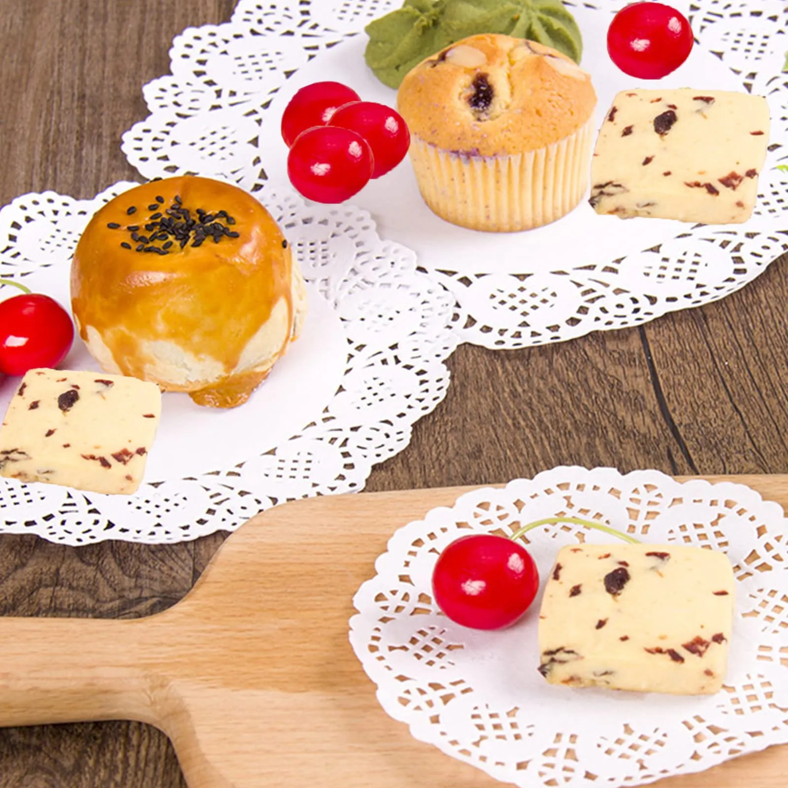 Hoshisea Carta Pizzo Bianco Rotondo per Torte e Dessert, 600 Pezzi - immagine 5