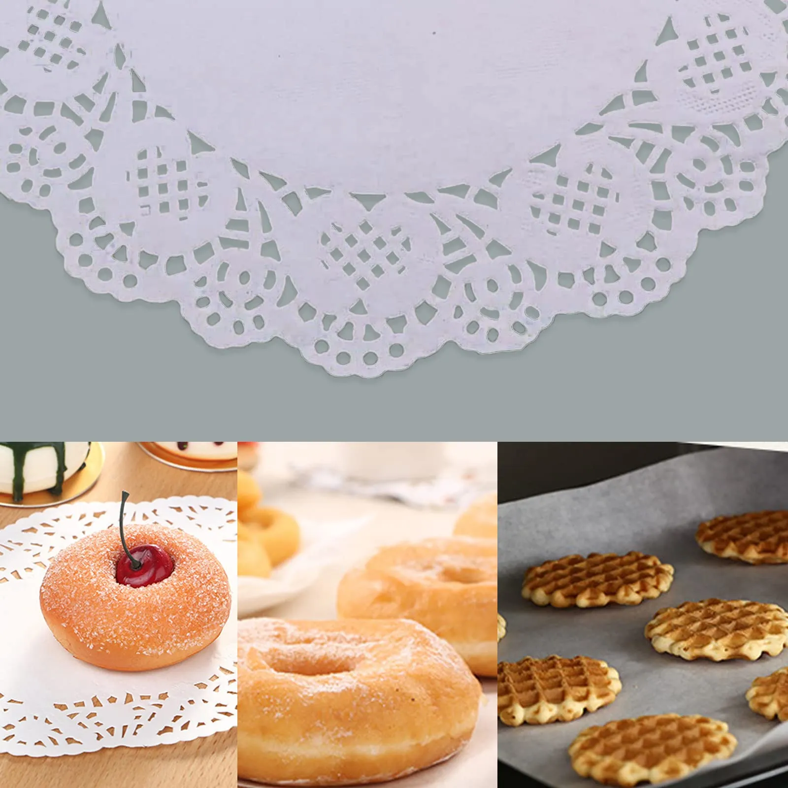 Hoshisea Carta Pizzo Bianco Rotondo per Torte e Dessert, 600 Pezzi - immagine 6