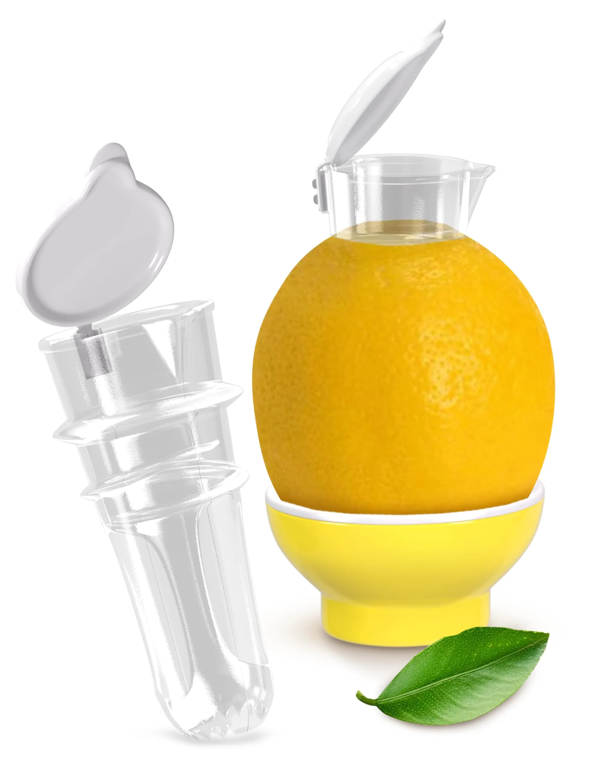 Patent-Safti Spremiagrumi Originale per limoni e arance, Giallo - immagine 1