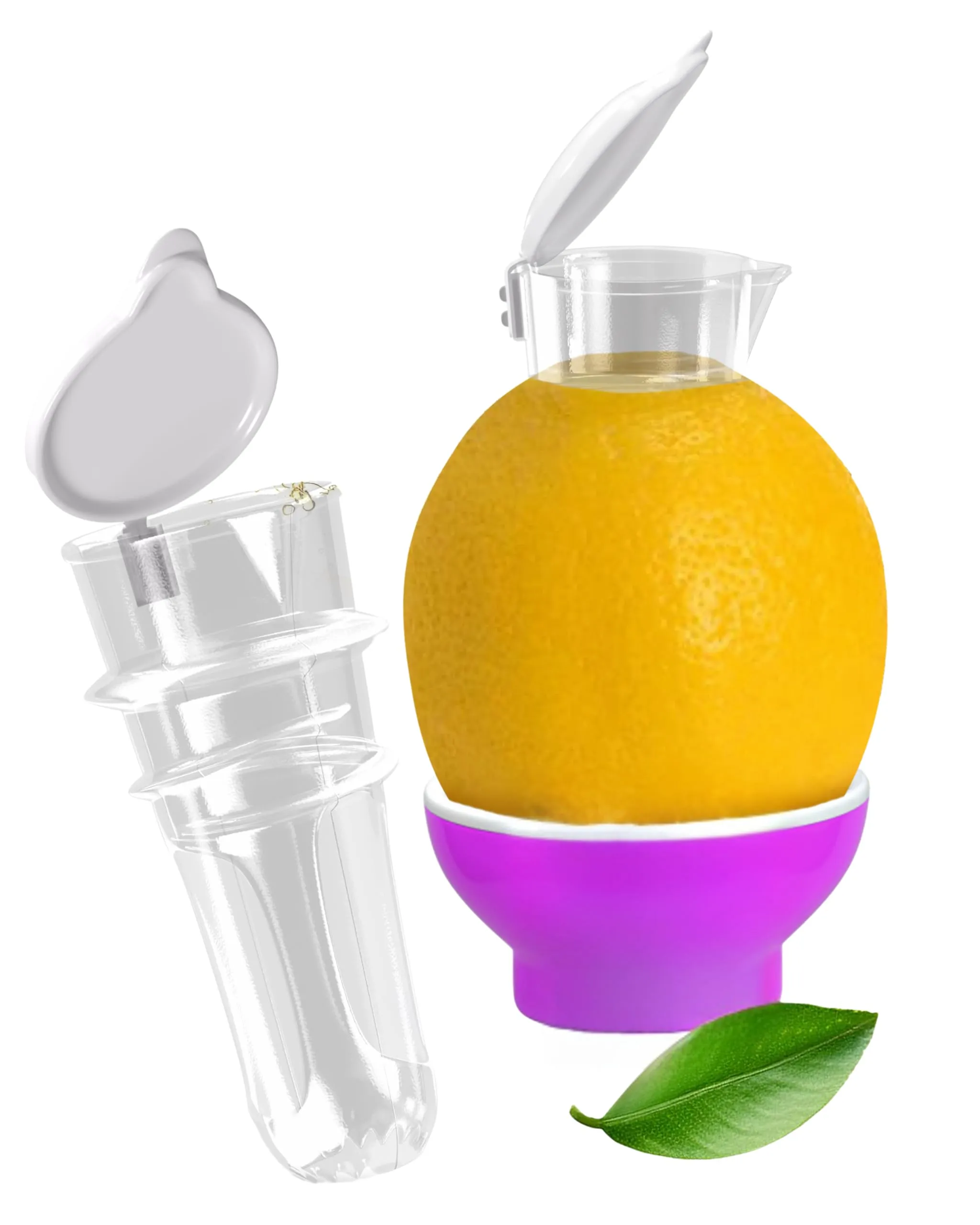 Patent-Safti Spremiagrumi Originale con Beccuccio per Limoni e Arance, Rosa - immagine 1