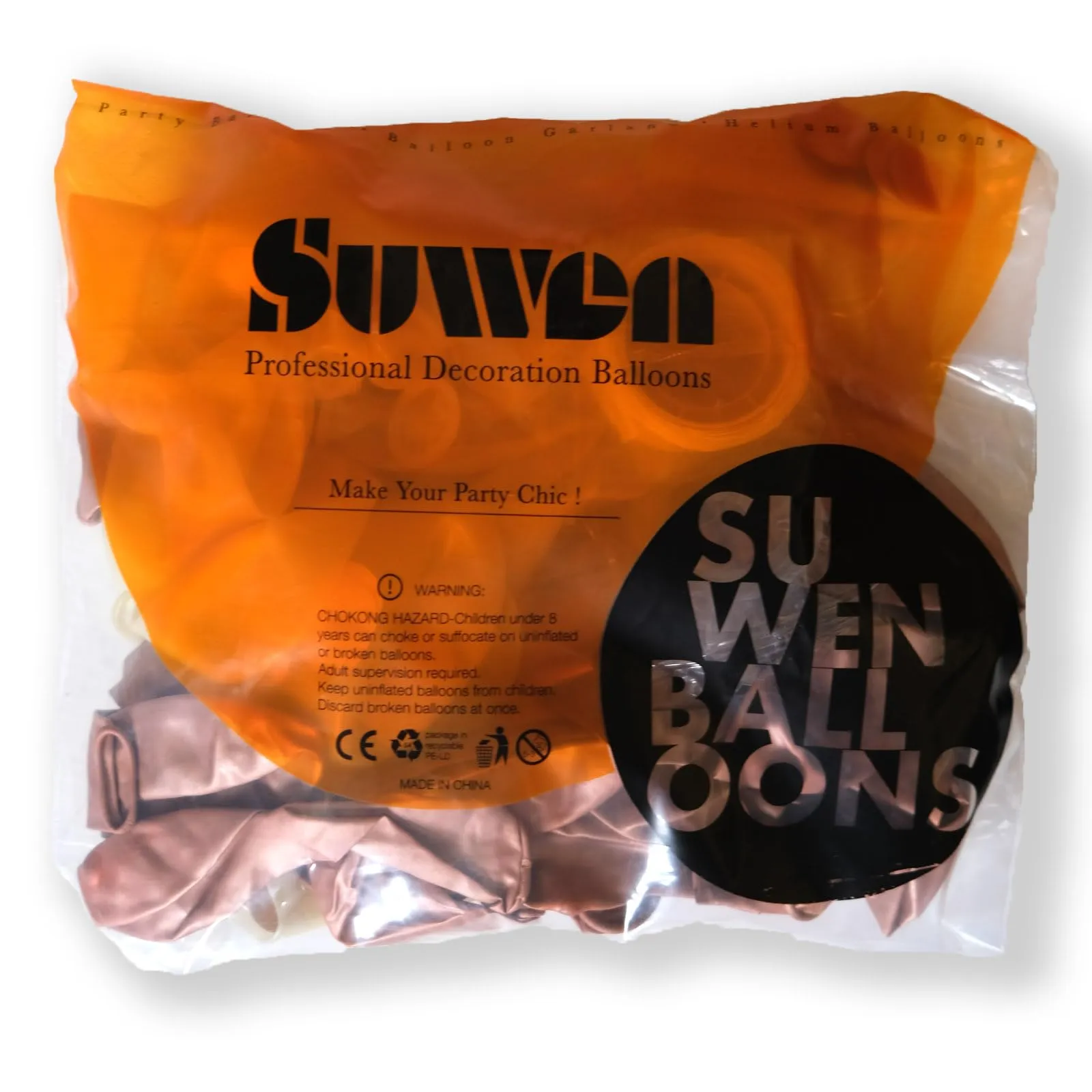 SUWEN Set Palloncini Confetti Rosa Oro Metallico, 47 Pezzi - immagine 6