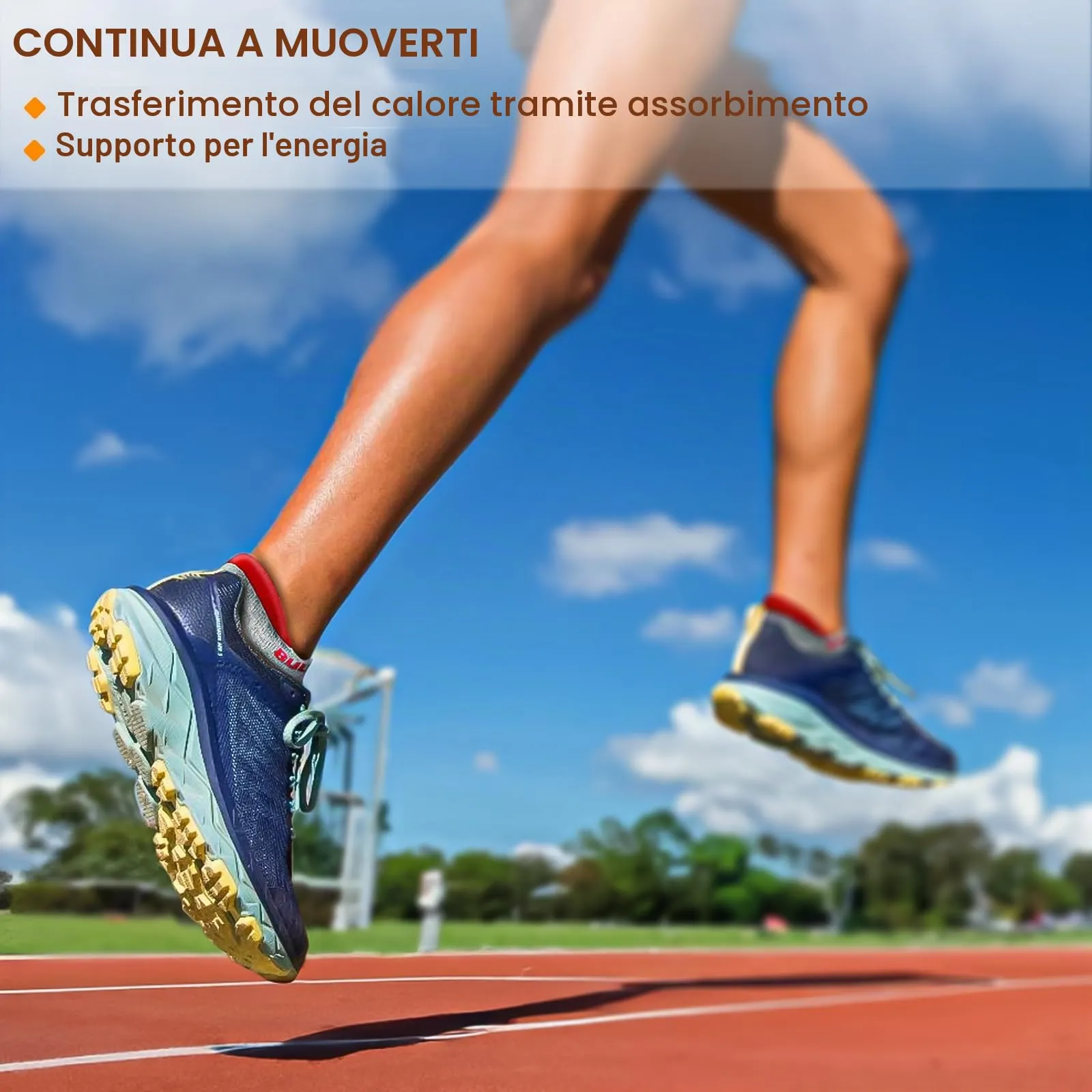 BULLIANT Calzini Sportivi Donna, 6 paia, Calze Corsa Ammortizzate con Linguetta sul Tallone - immagine 3