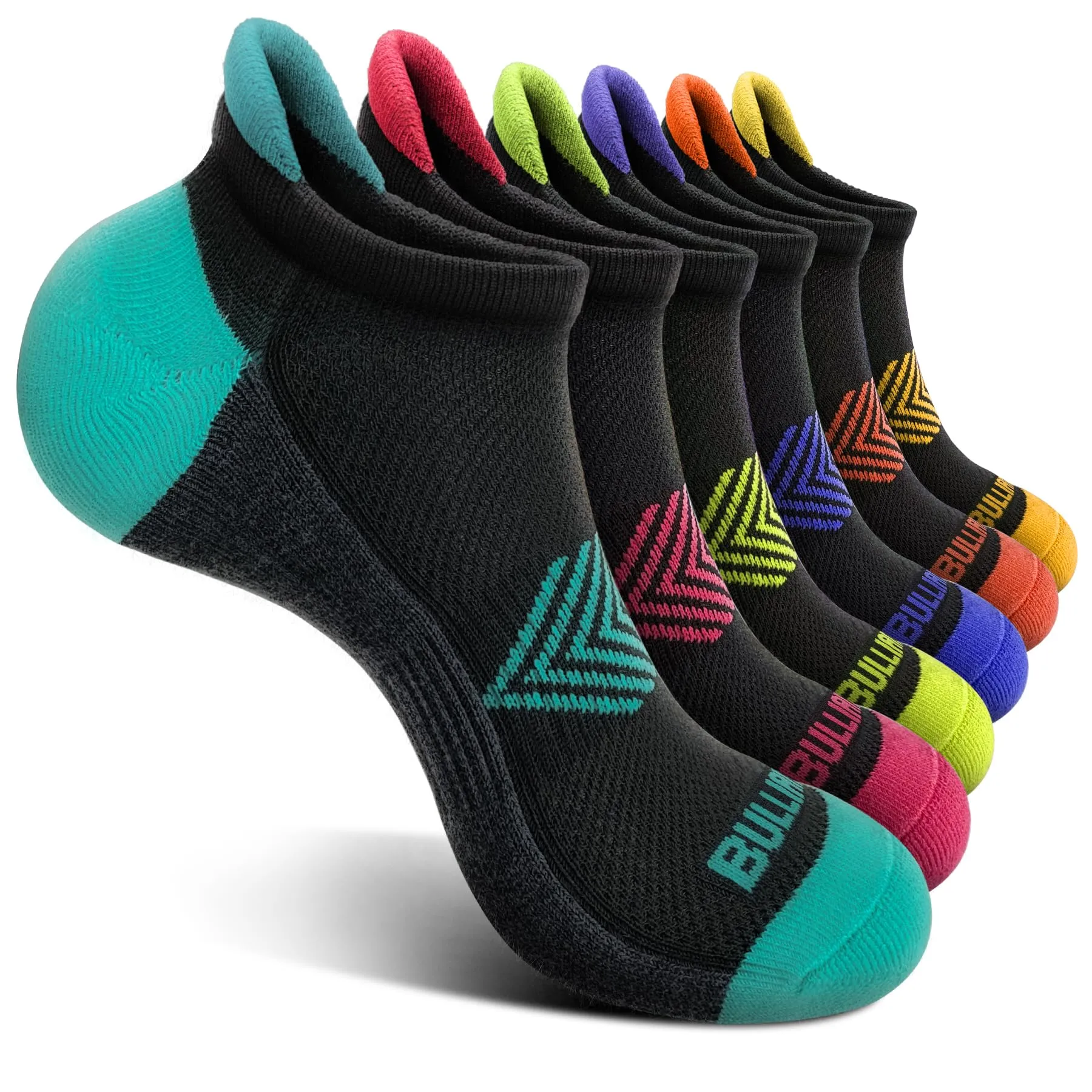 BULLIANT Calzini Sportivi Donna, 6 Paia, Calze Corsa Ammortizzate con Linguetta sul Tallone - immagine 1