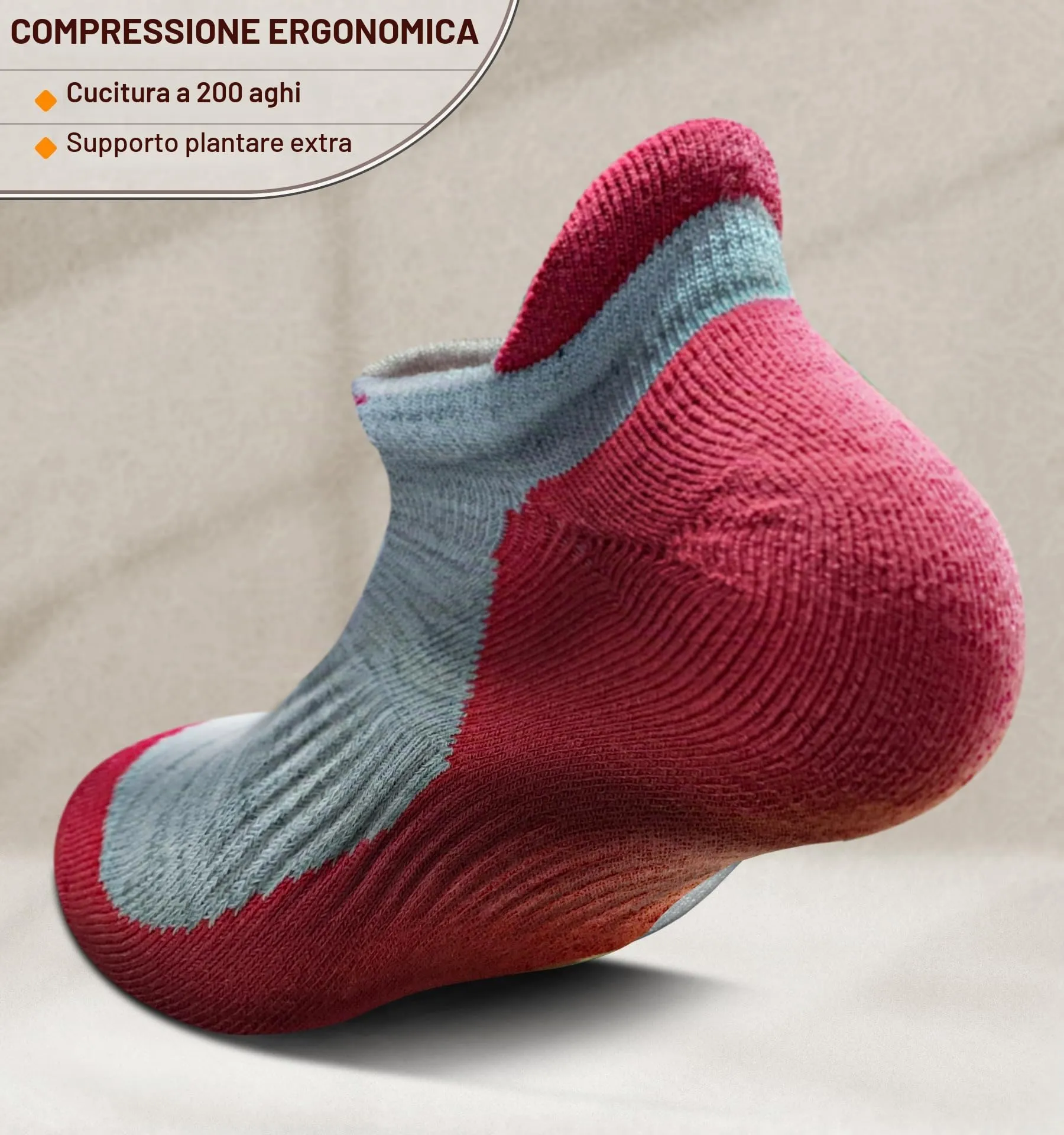 BULLIANT Calzini Sportivi Donna, 6 Paia, Calze Corsa con Cuscino e Linguetta sul Tallone - immagine 4