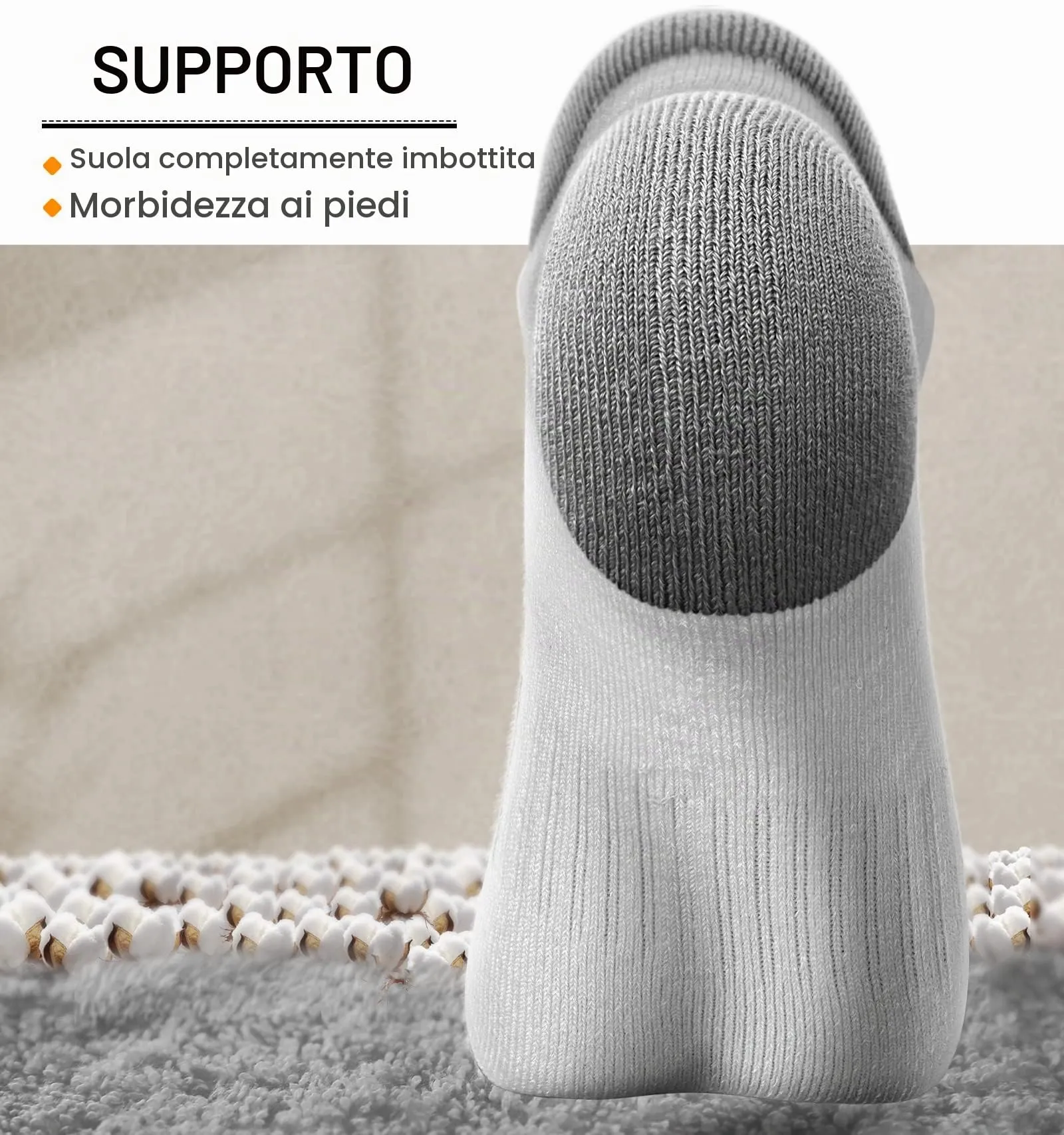 BULLIANT Calzini Sportivi Donna, 6 paia, Calze Corsa Ammortizzate con Linguetta sul Tallone - immagine 6
