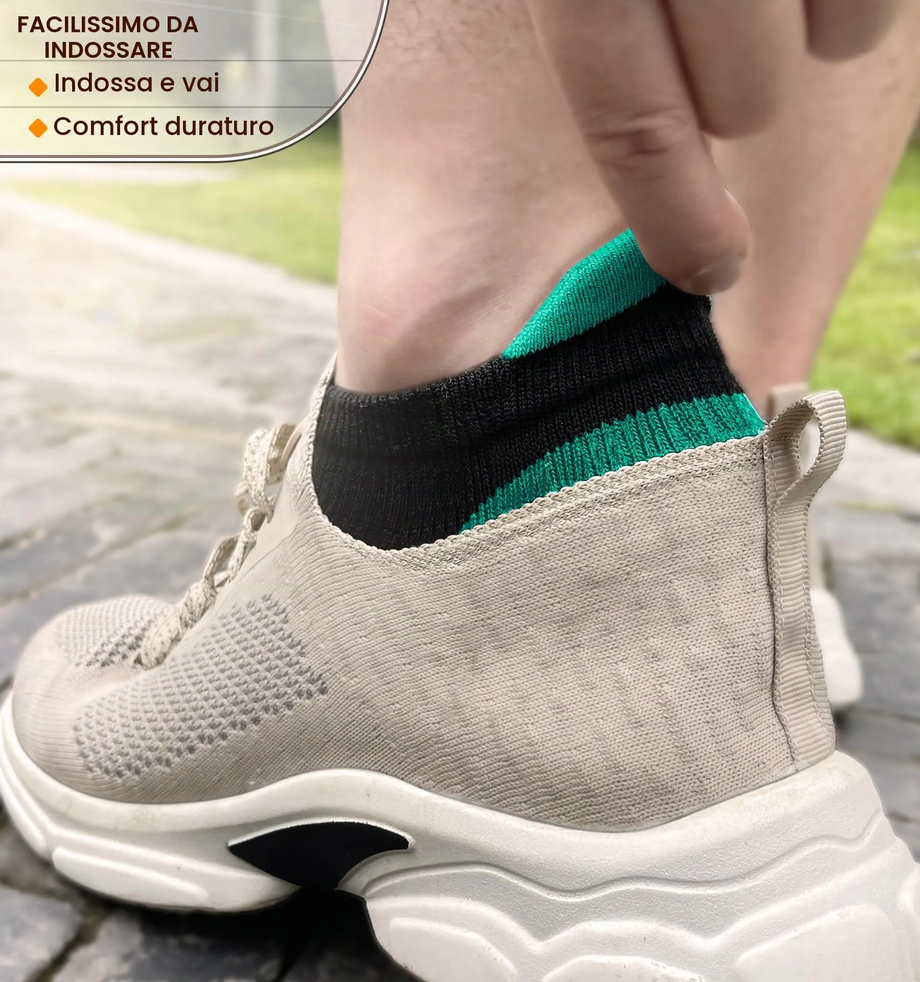 BULLIANT Calze Sportive Donna, 6 Paia, Calze da Corsa Ammortizzate con Linguetta sul Tallone - immagine 2