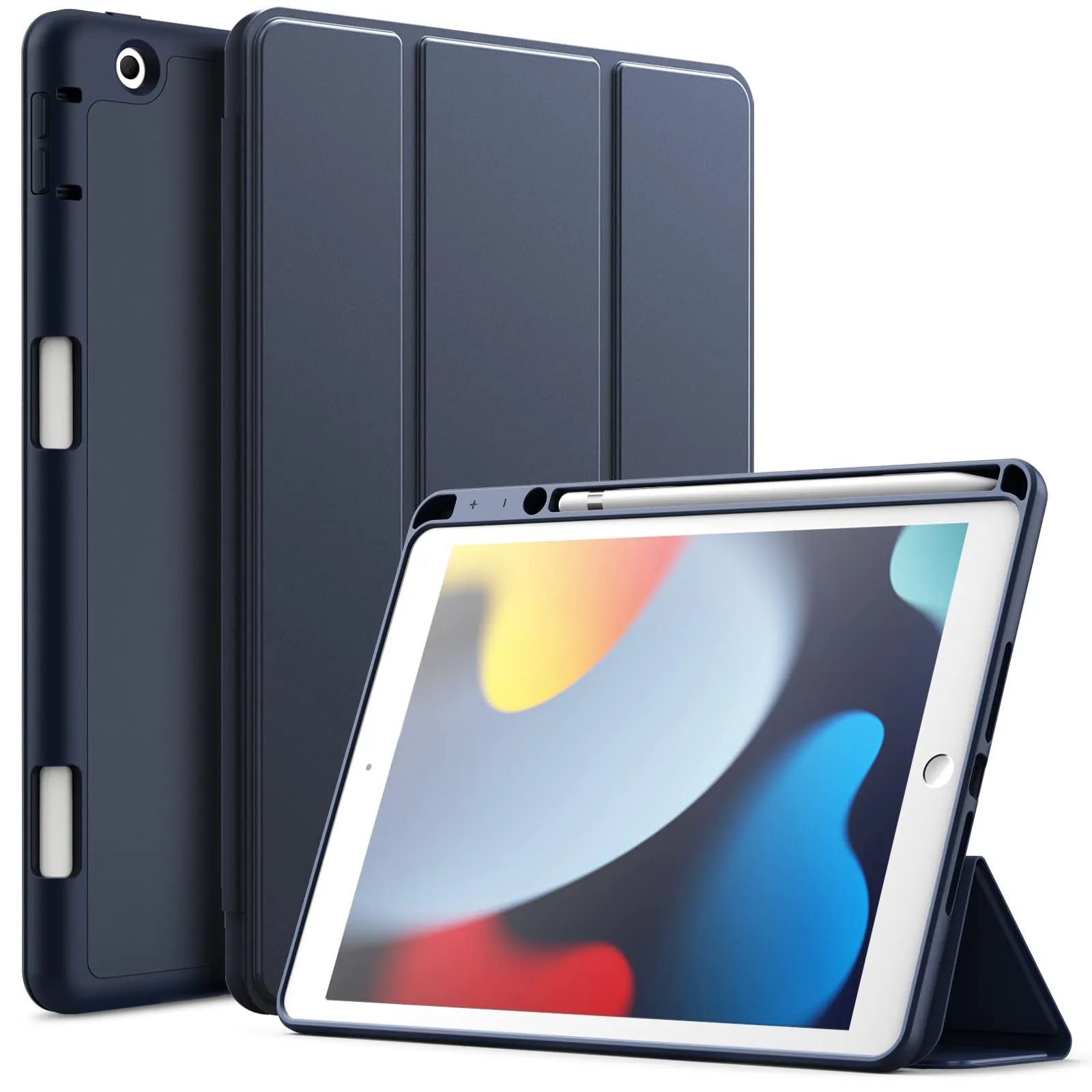 JETech Custodia per iPad 9ª/8ª/7ª Gen 10,2", Marino Intenso - immagine 1