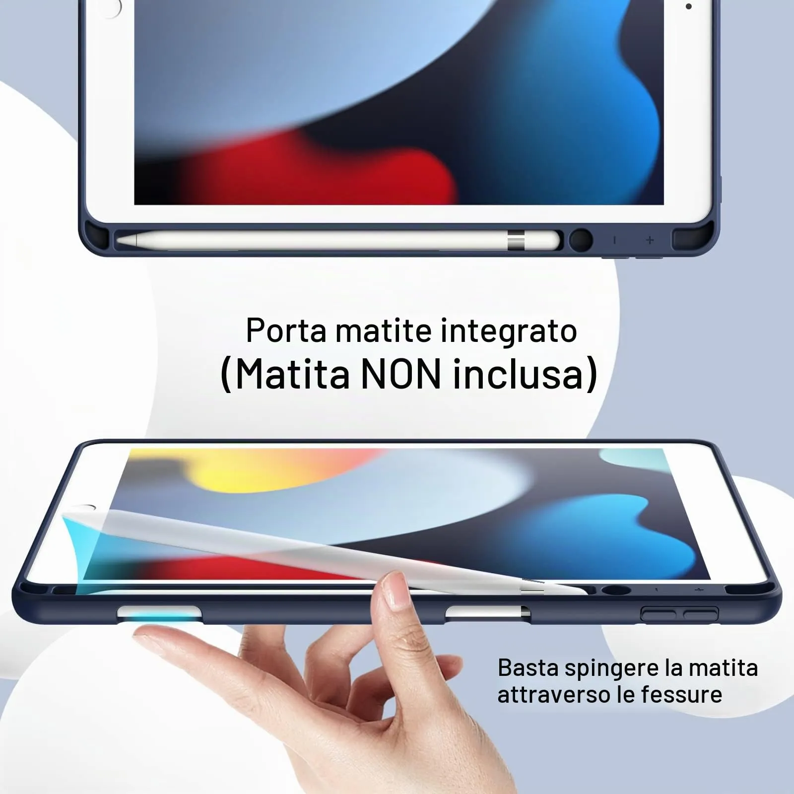 JETech Custodia per iPad 9ª/8ª/7ª Gen 10,2", Marino Intenso - immagine 5