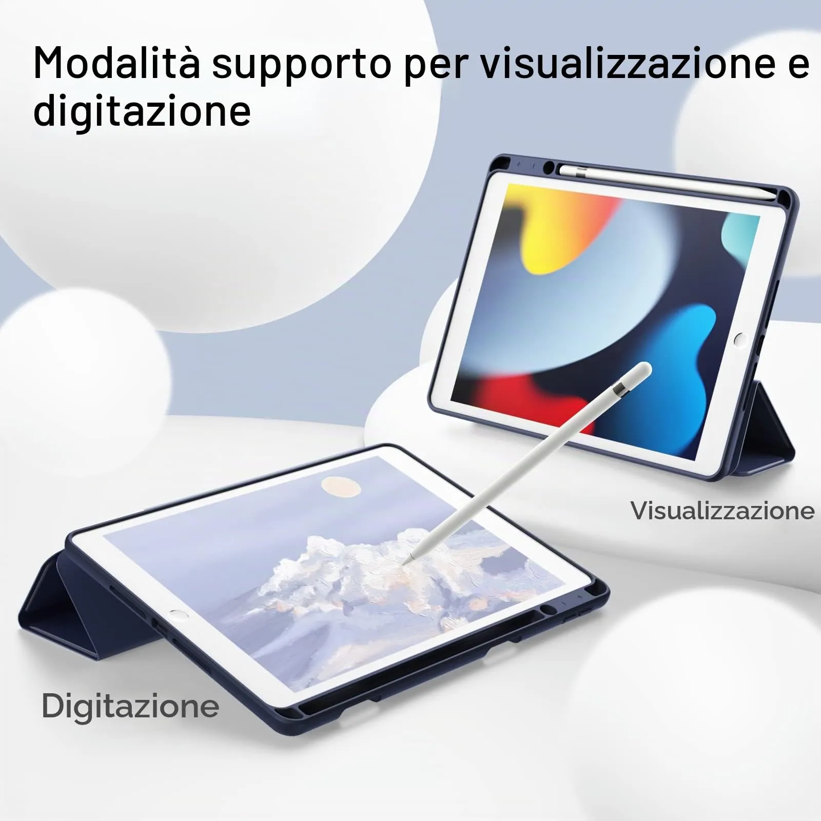 JETech Custodia per iPad 9ª/8ª/7ª Gen 10,2", Marino Intenso - immagine 7