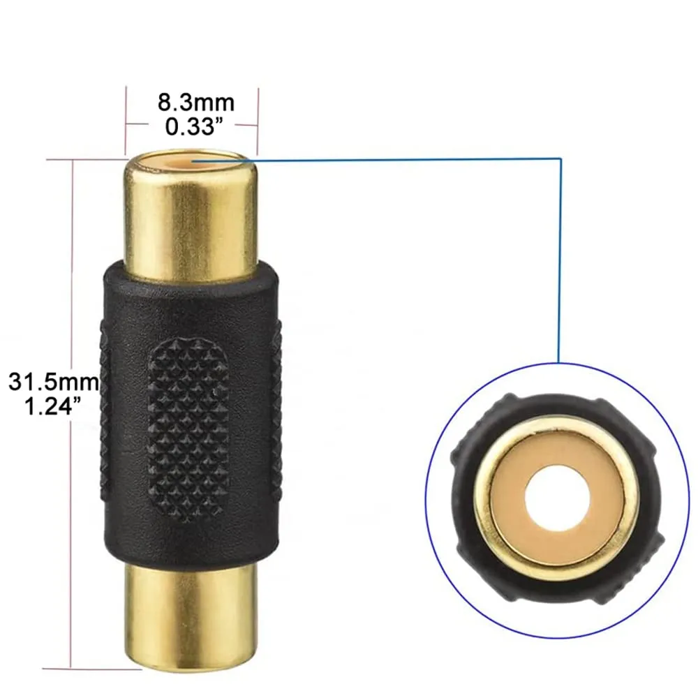 Greluma Accoppiatore RCA Femmina a Femmina, 12 Pezzi - immagine 3