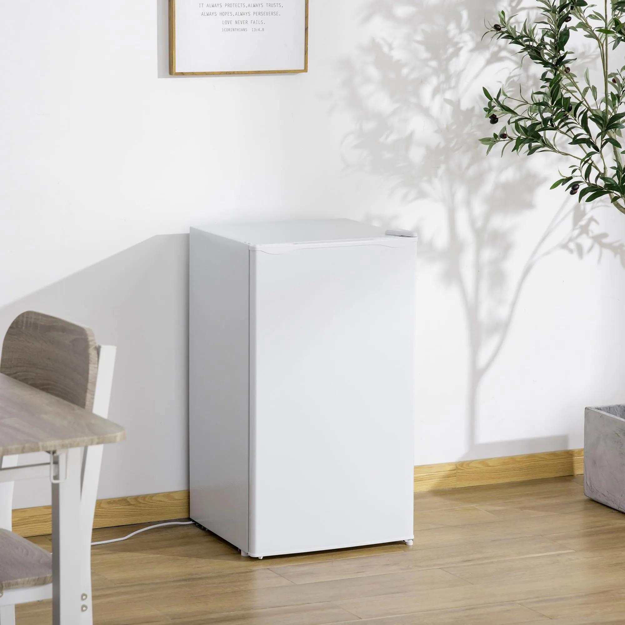 HOMCOM Frigorifero Piccolo 91L con Congelatore Classe E Bianco - immagine 2