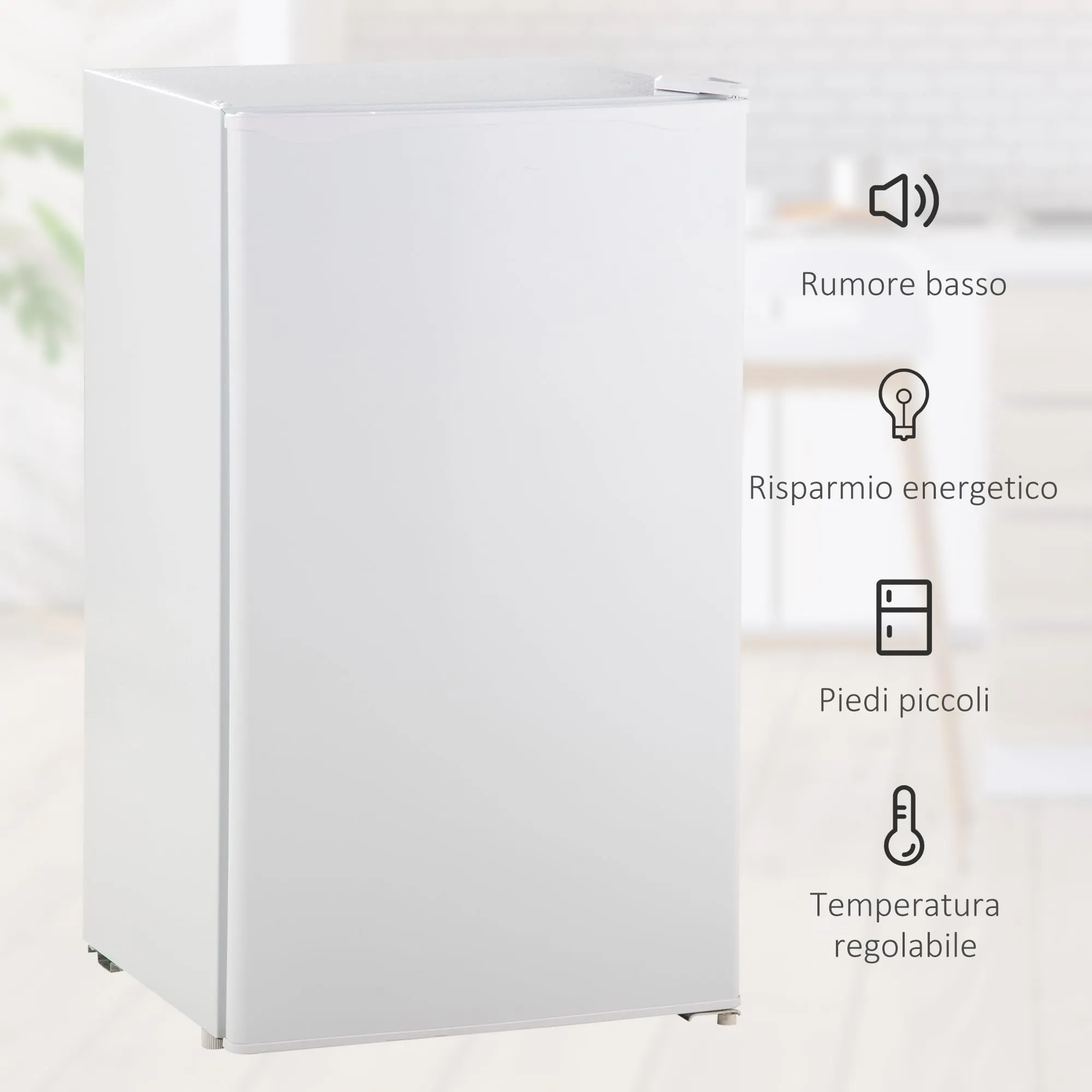 HOMCOM Frigorifero Piccolo 91L con Congelatore Classe E Bianco - immagine 6