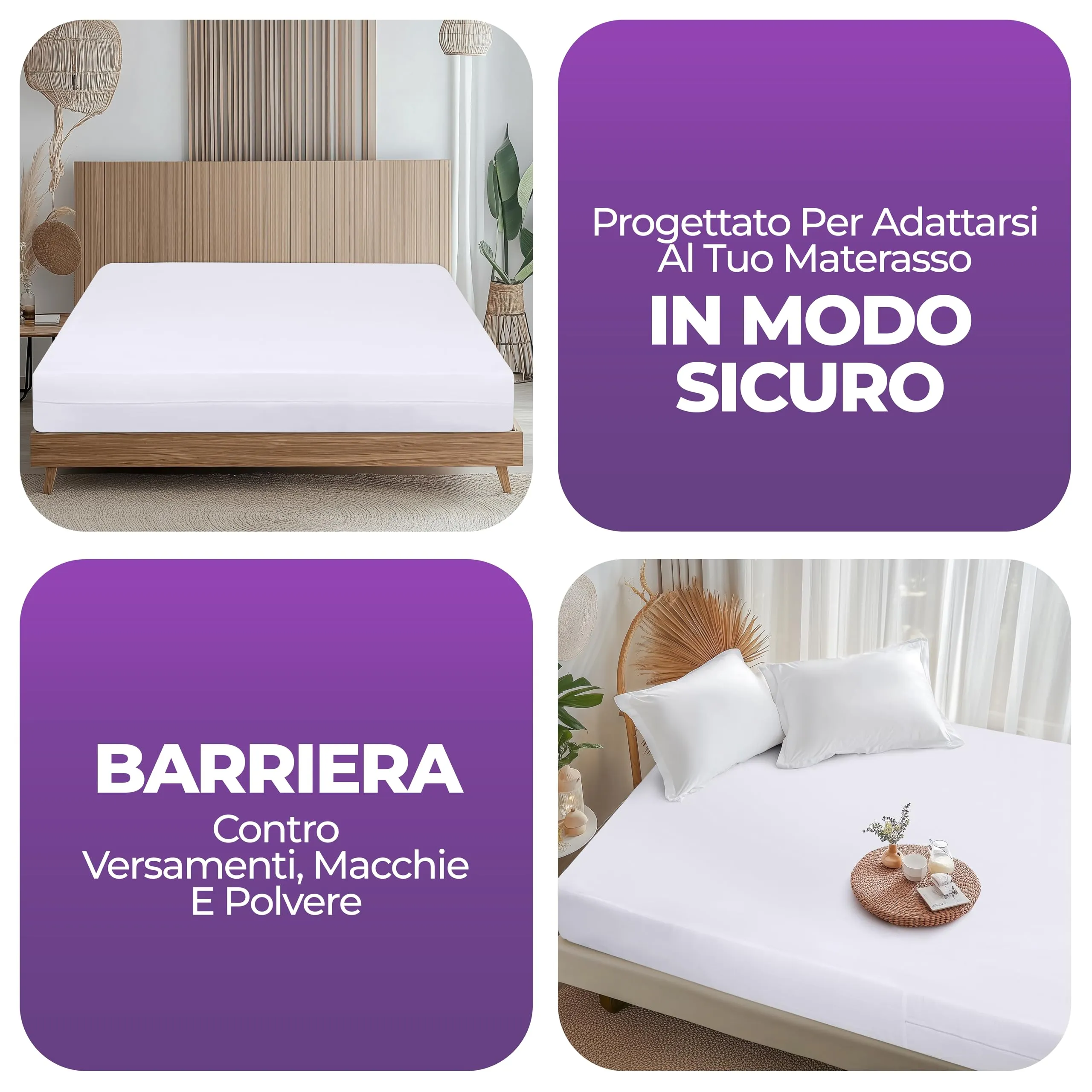 Utopia Bedding Coprimaterasso Integrale Impermeabile Premium 200 x 200 x 30 cm con Zip - immagine 6